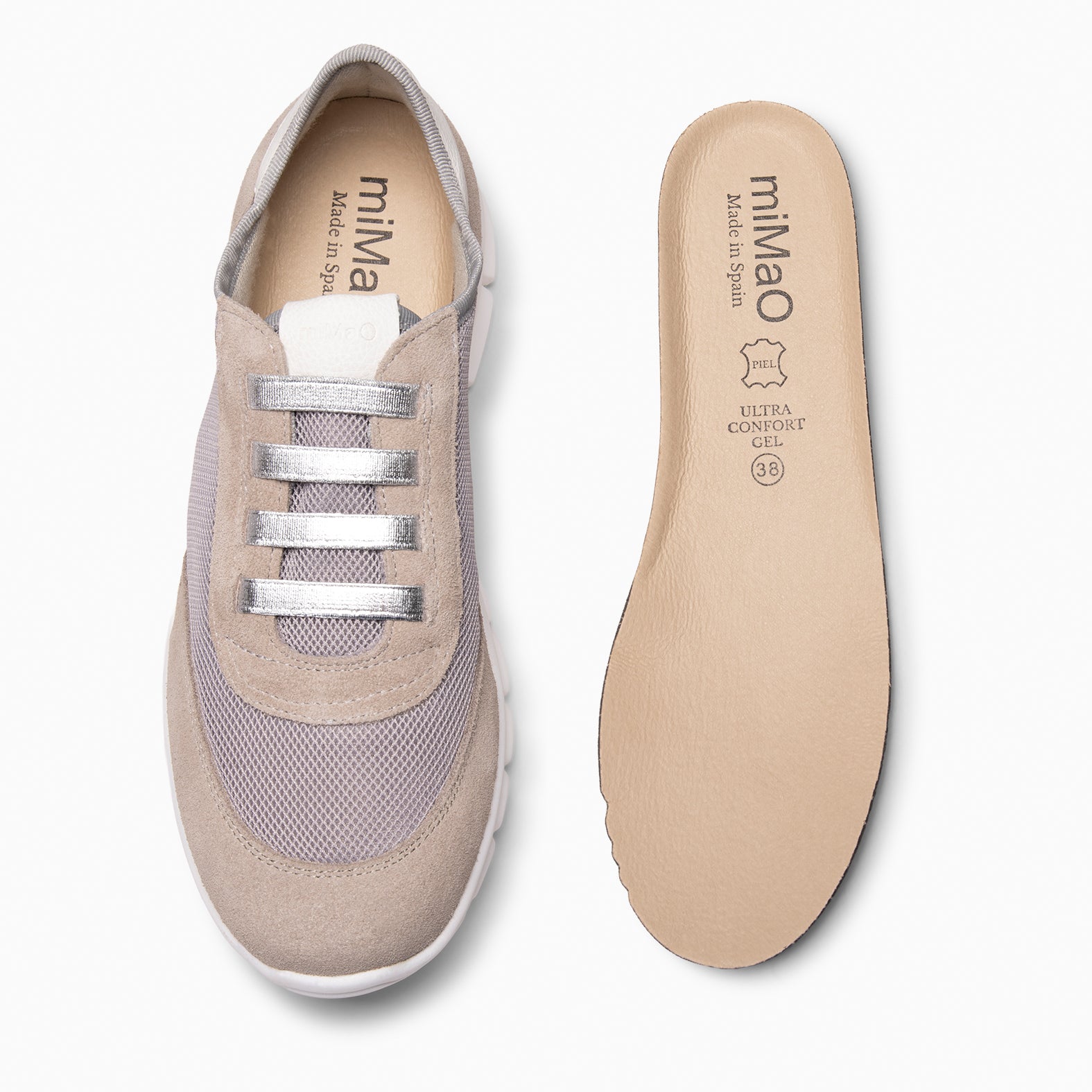 FÜSION 02 - Zapatillas para mujer multi-material GRIS