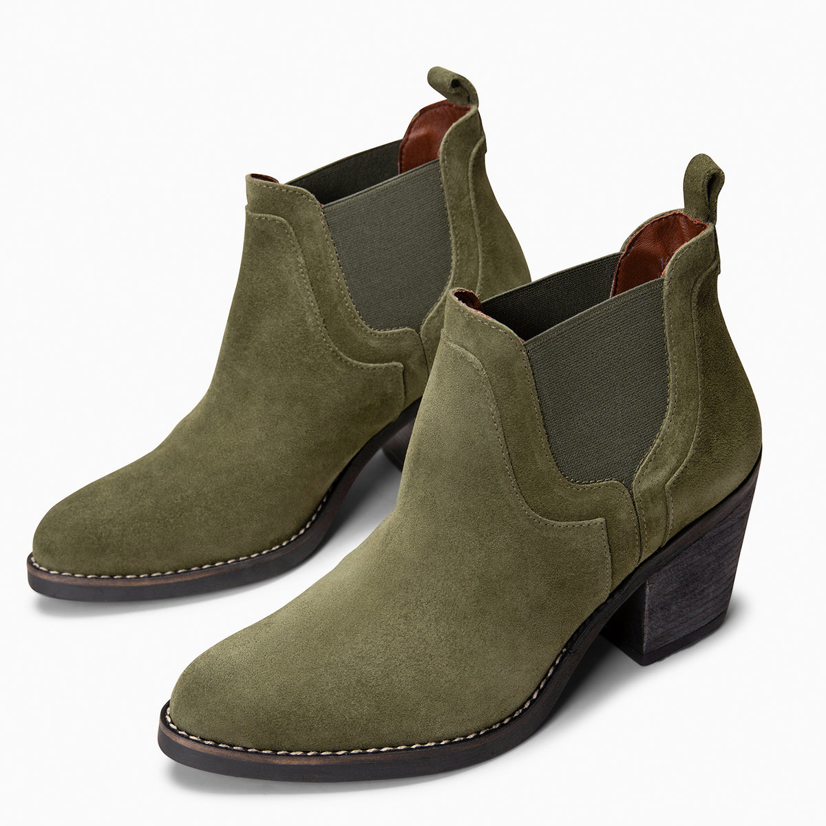 CASSIDY - Botines de tacón alto tipo Chelsea KAQUI - miMaO ®