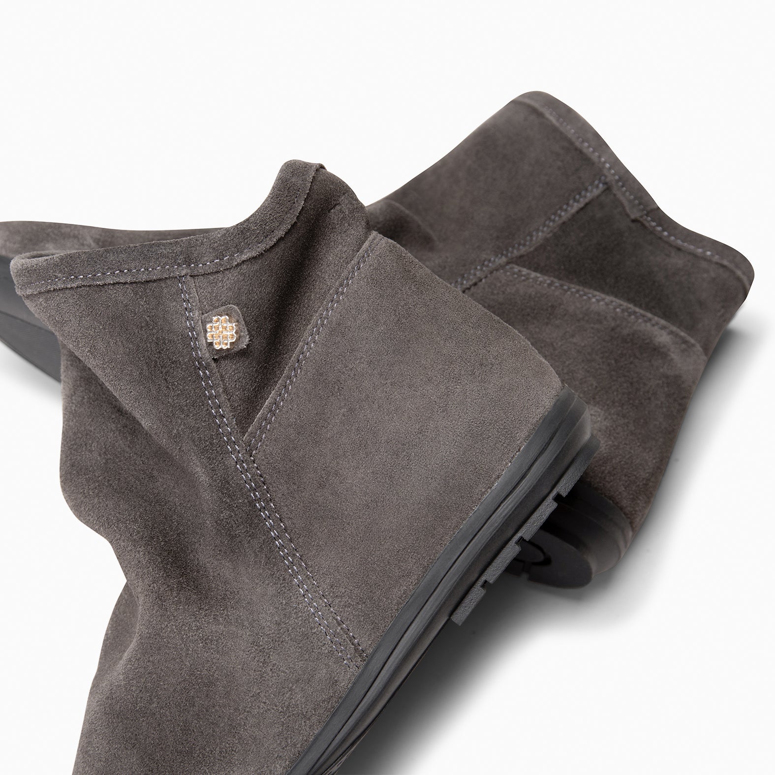 CHESS - Botines de ante con caña fruncida GRIS - miMaO ®