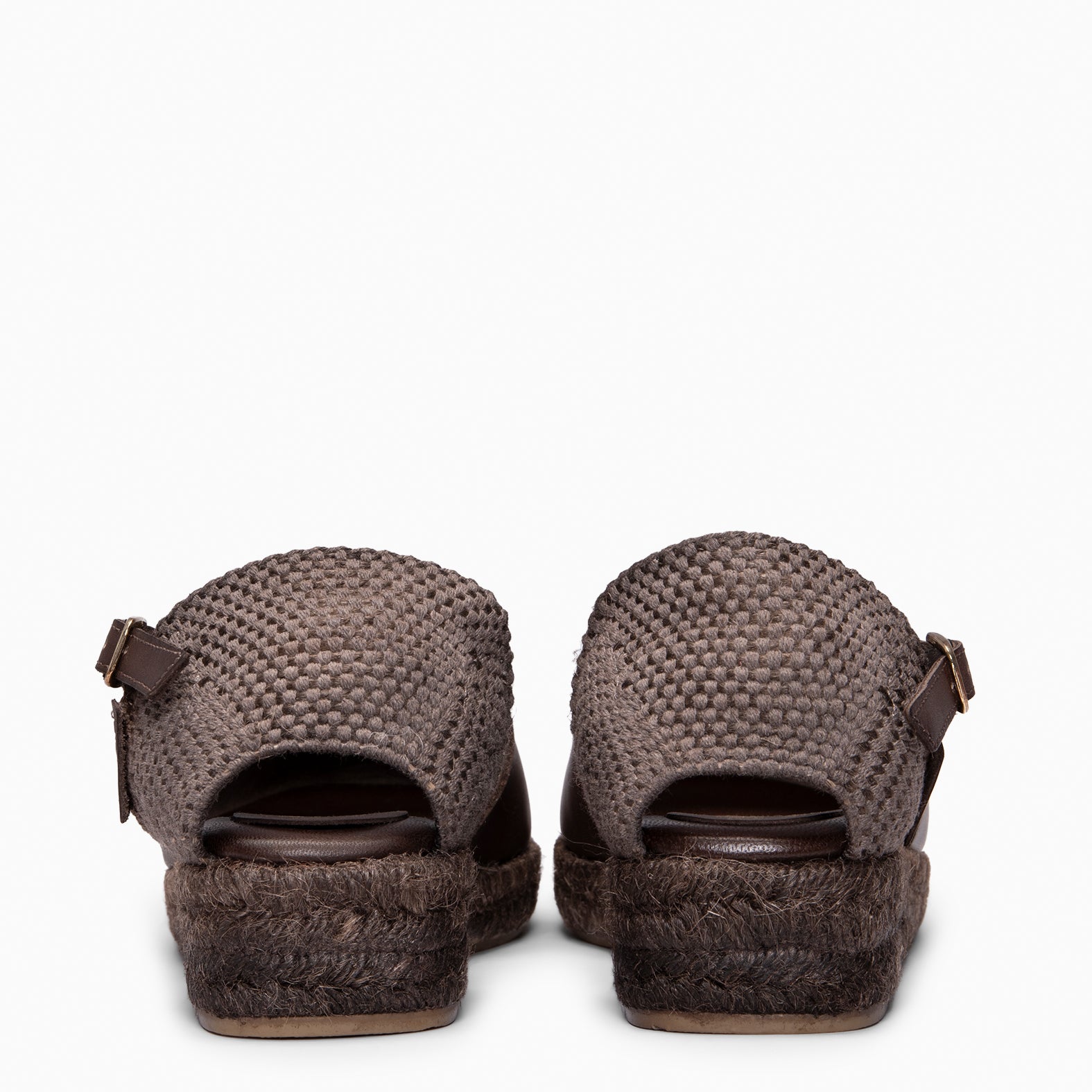 PRAVIA - Espadrilles à petit talon MARRON (teinture naturelle par immersion) 