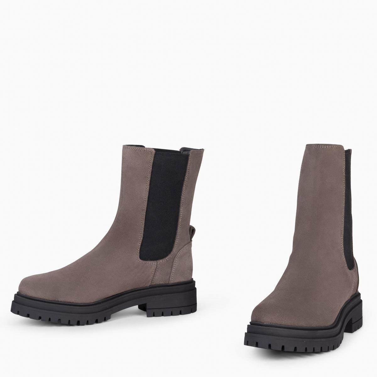 STAMFORD - Botines Chelsea TAUPE con Plataforma Track