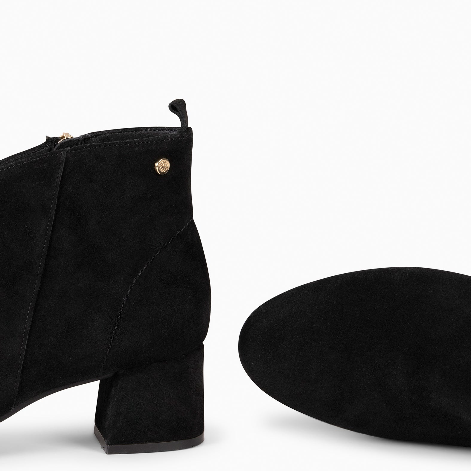 BERNA – Botines con tacón ancho NEGRO - miMaO ®