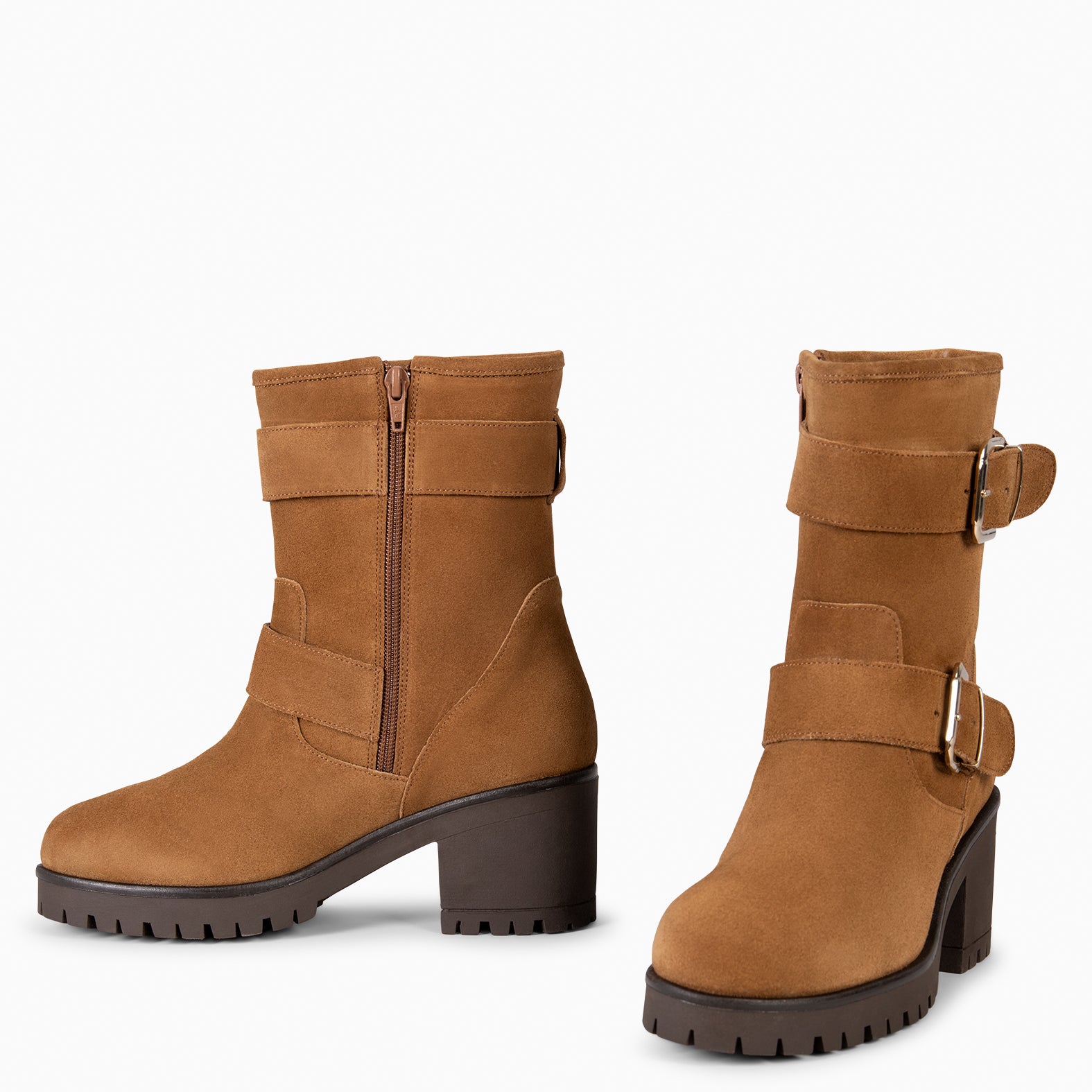 JANET – Botas biker de mujer CAMEL - miMaO ®