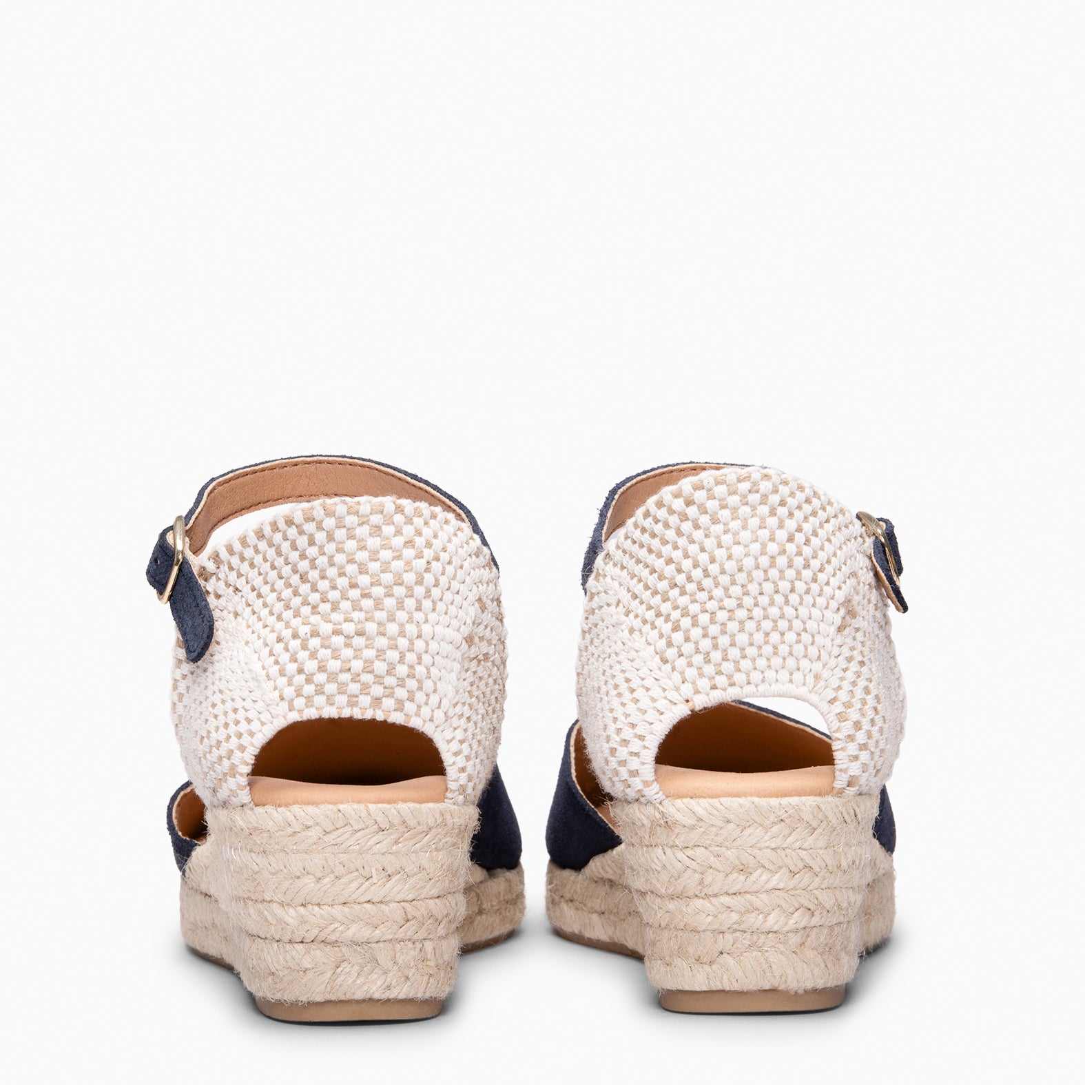 FORNELLS - Espadrilles à petit talon BLEU MARINE