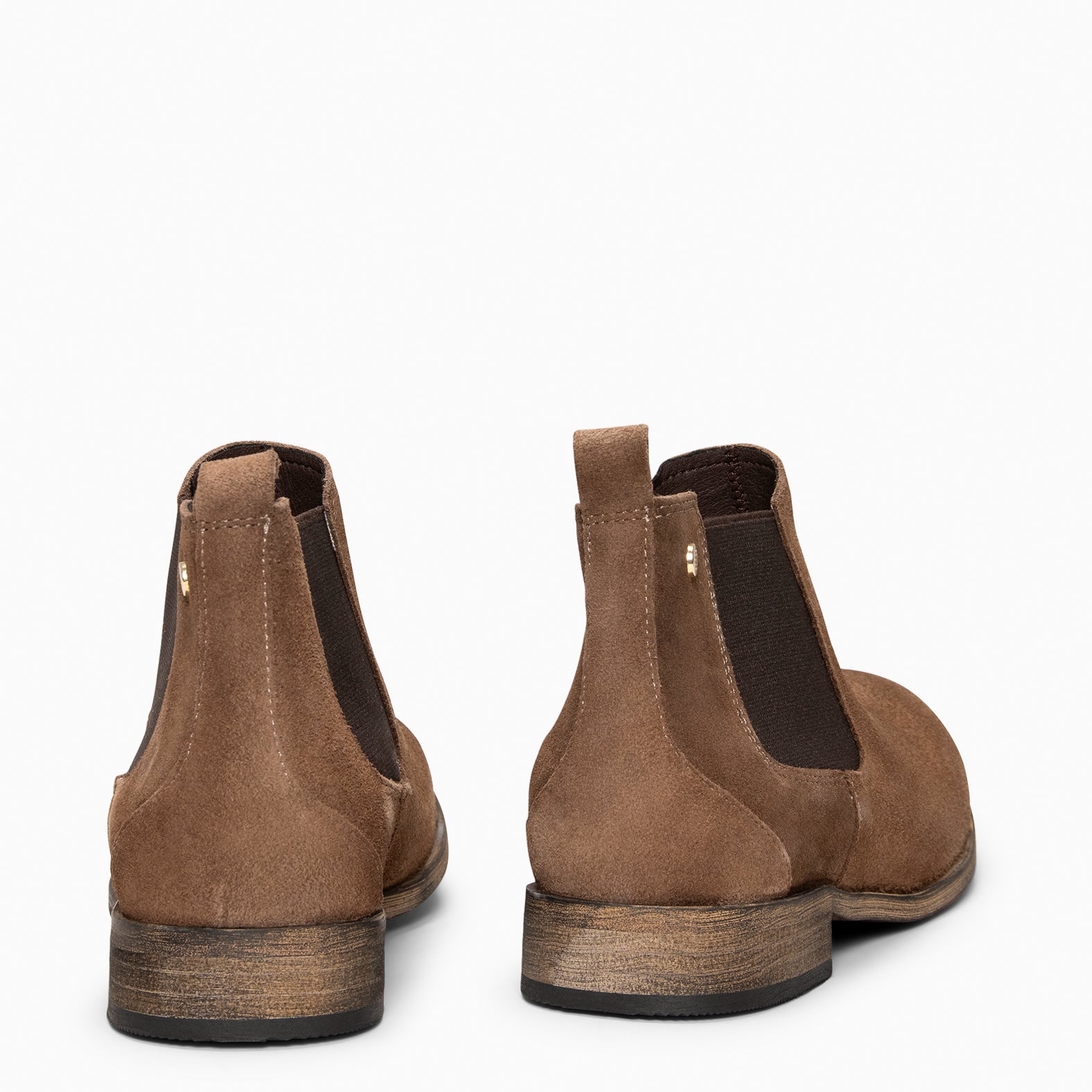CLAIRE - Botín de serraje estilo Chelsea TAUPE - miMaO ®