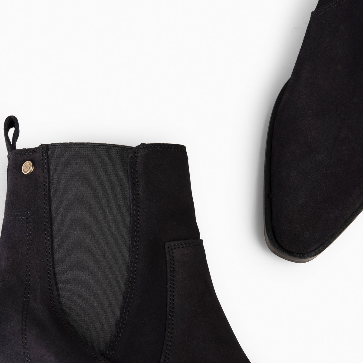 AMBER – Botines de tacón ancho NEGRO