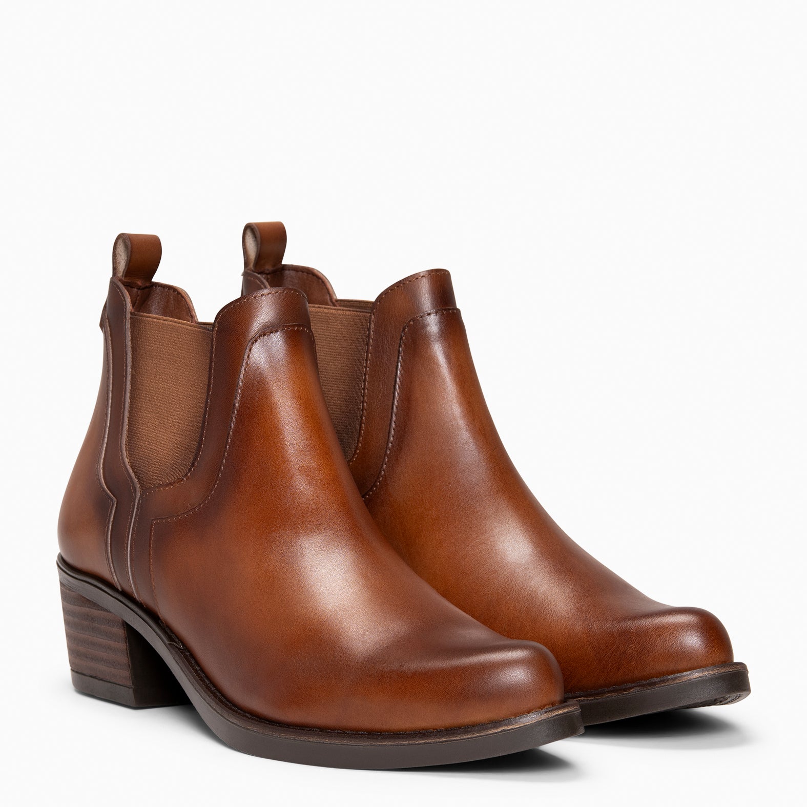 BILLY - Botines de tacón tipo Chelsea CAMEL - miMaO ®
