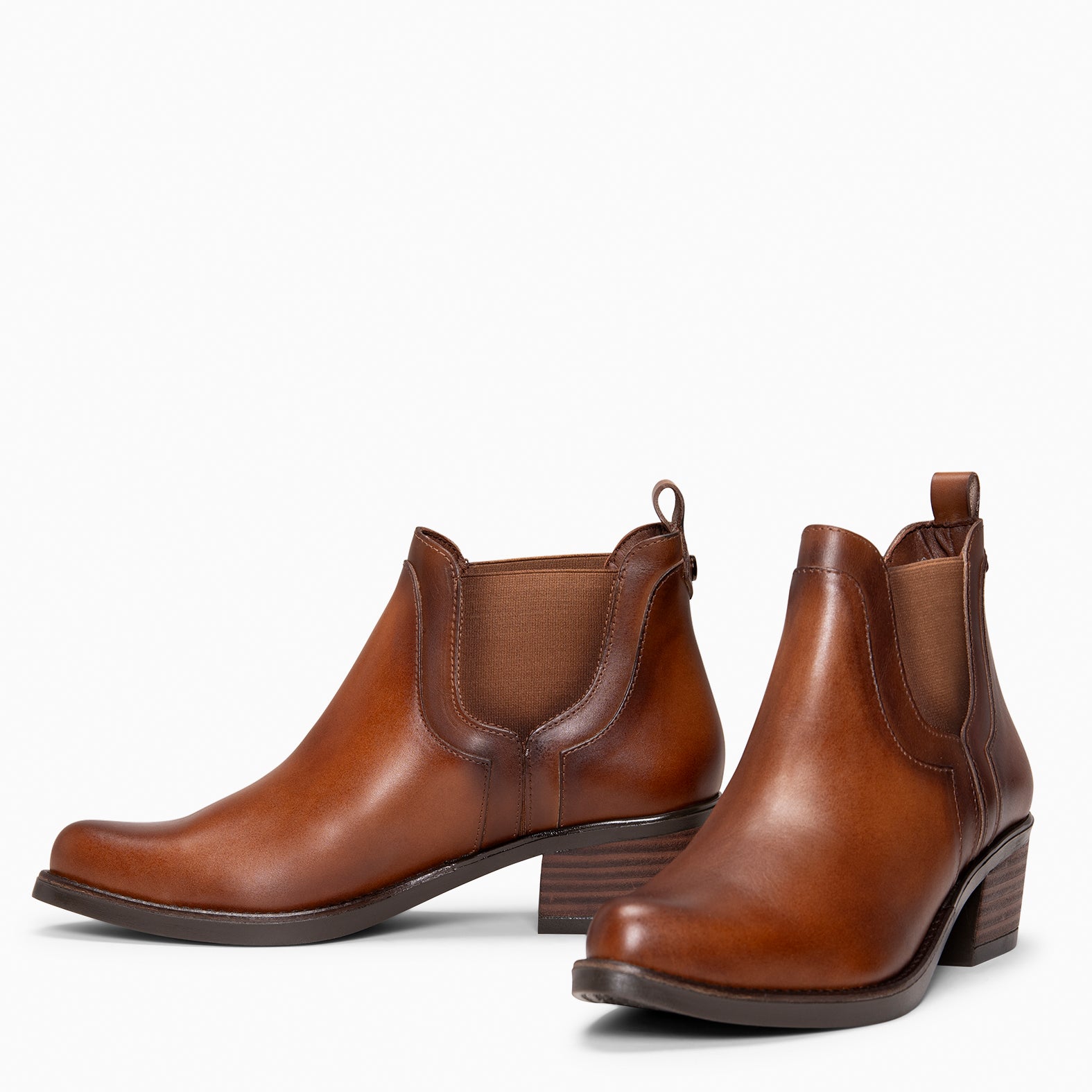 BILLY - Botines de tacón tipo Chelsea CAMEL - miMaO ®