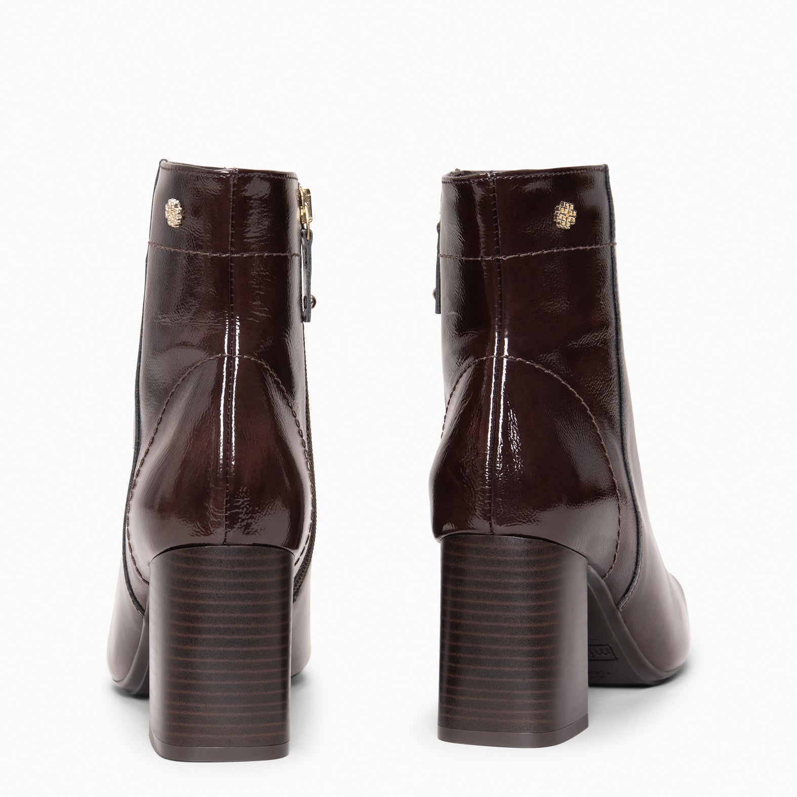 LIPPA - Botines de tacón alto de charol MARRON - miMaO ®