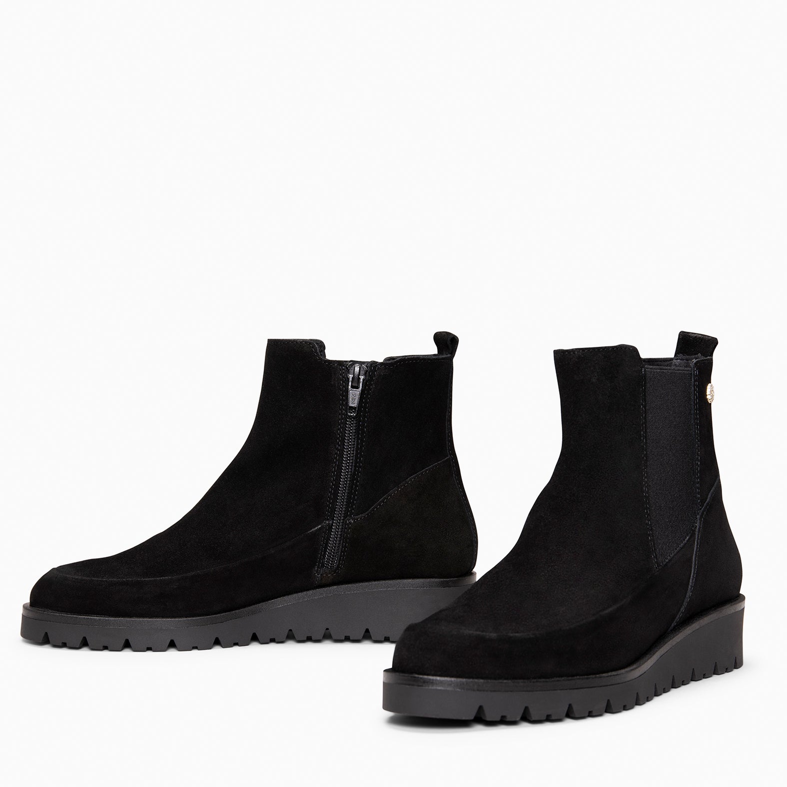 BRISTOL - Botines de ante con cuña NEGRO - miMaO ®