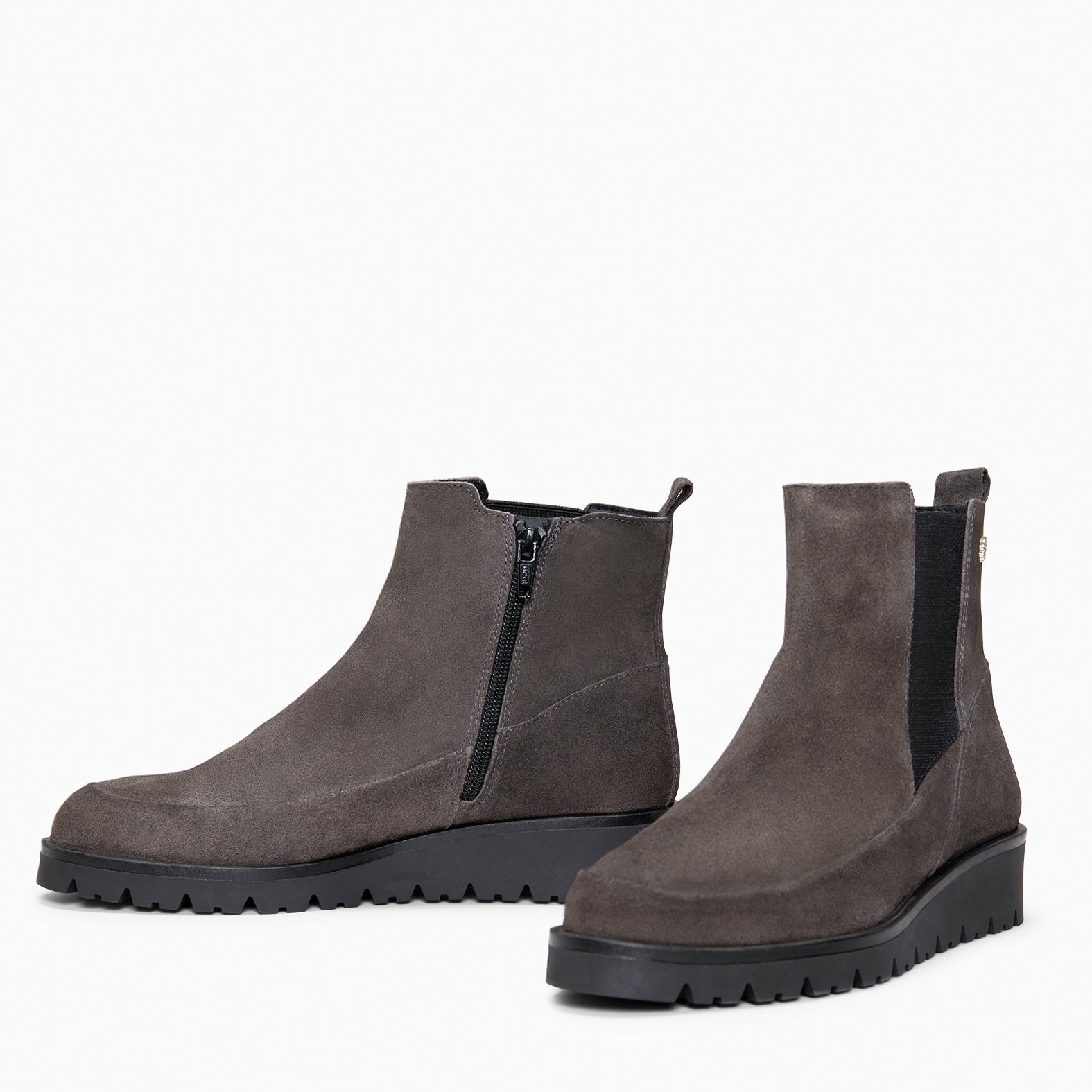BRISTOL - Botines de ante con cuña GRIS - miMaO ®