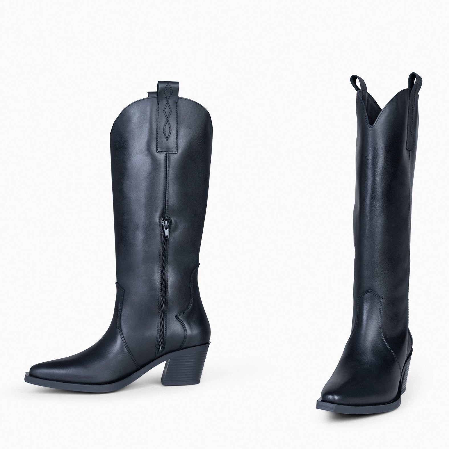 BELMONT - BLACK Women Cowboy Boots 
