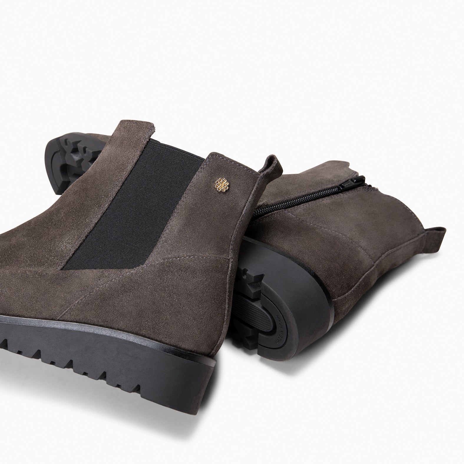 BRISTOL - Botines de ante con cuña GRIS - miMaO ®