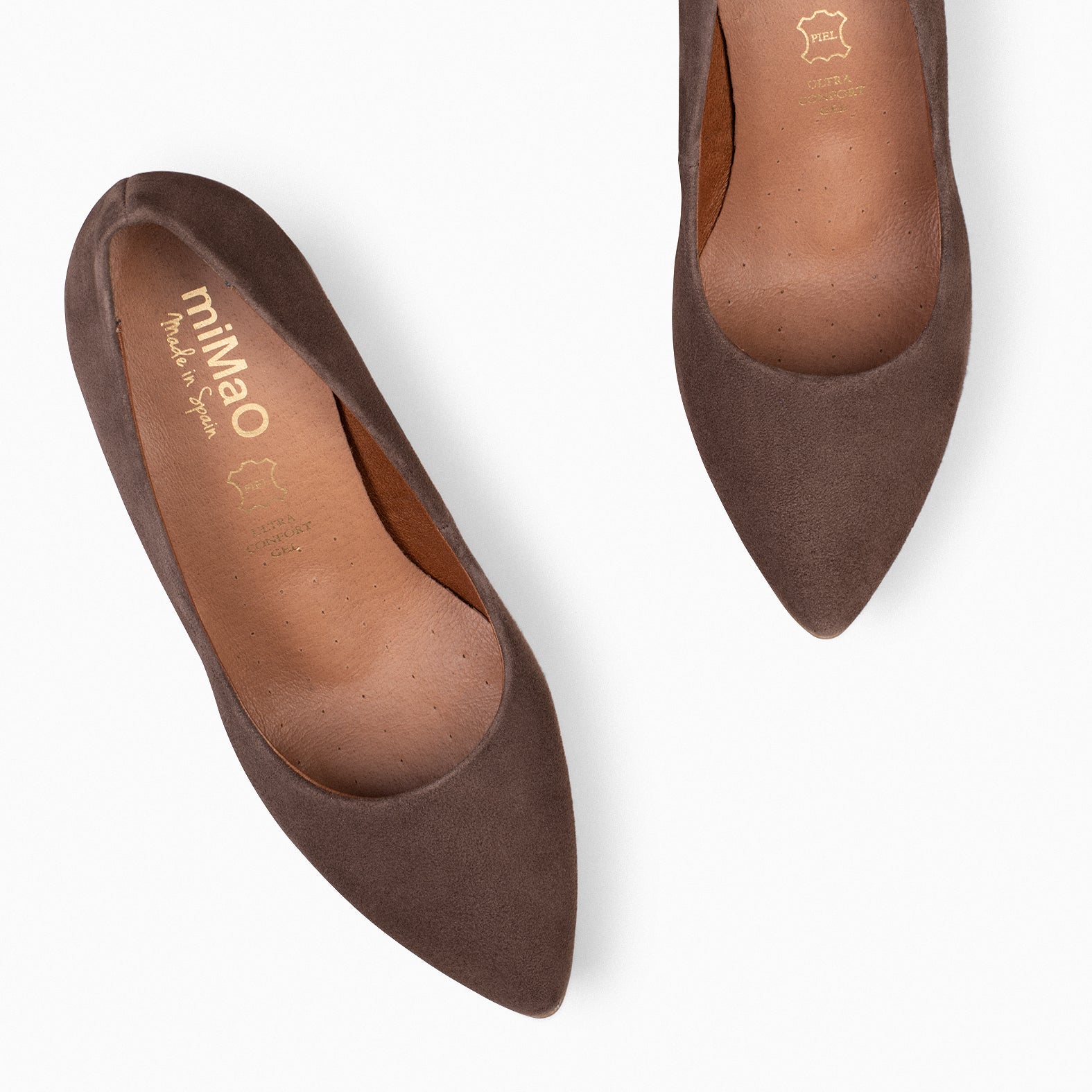 URBAN - Zapatos de tacón alto de ante MARRON - miMaO ®