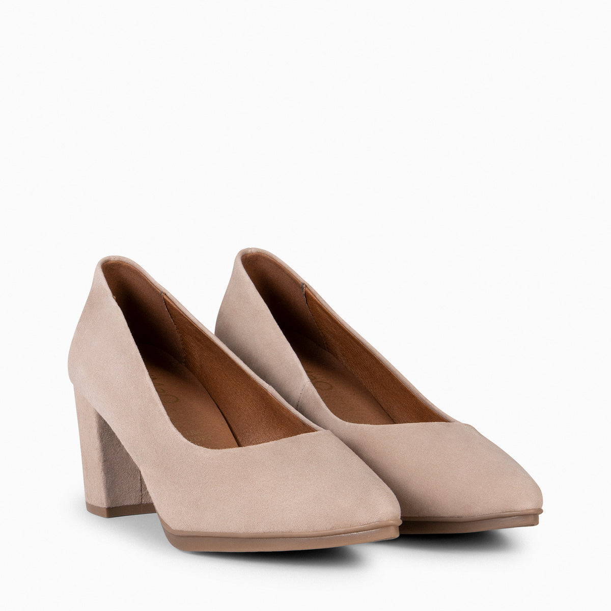 URBAN S - Zapatos de tacón medio de ante NUDE