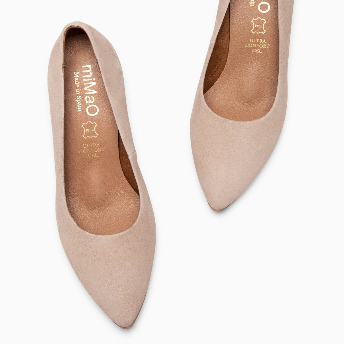 URBAN S - Escarpins à talon moyen en daim NUDE
