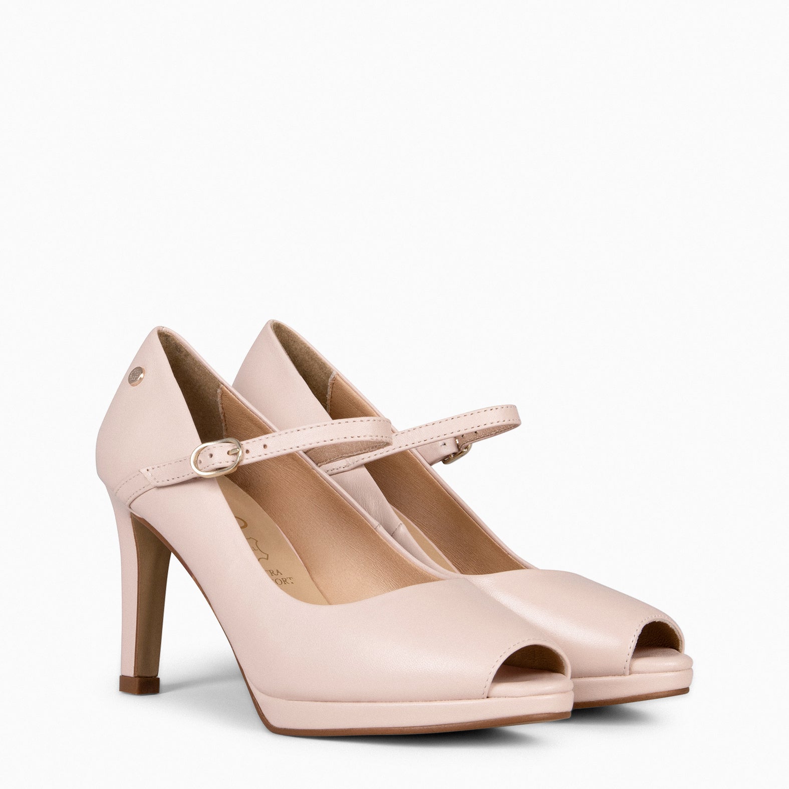 CASSIS - Zapato Peep Toe con correa NUDE - miMaO ®
