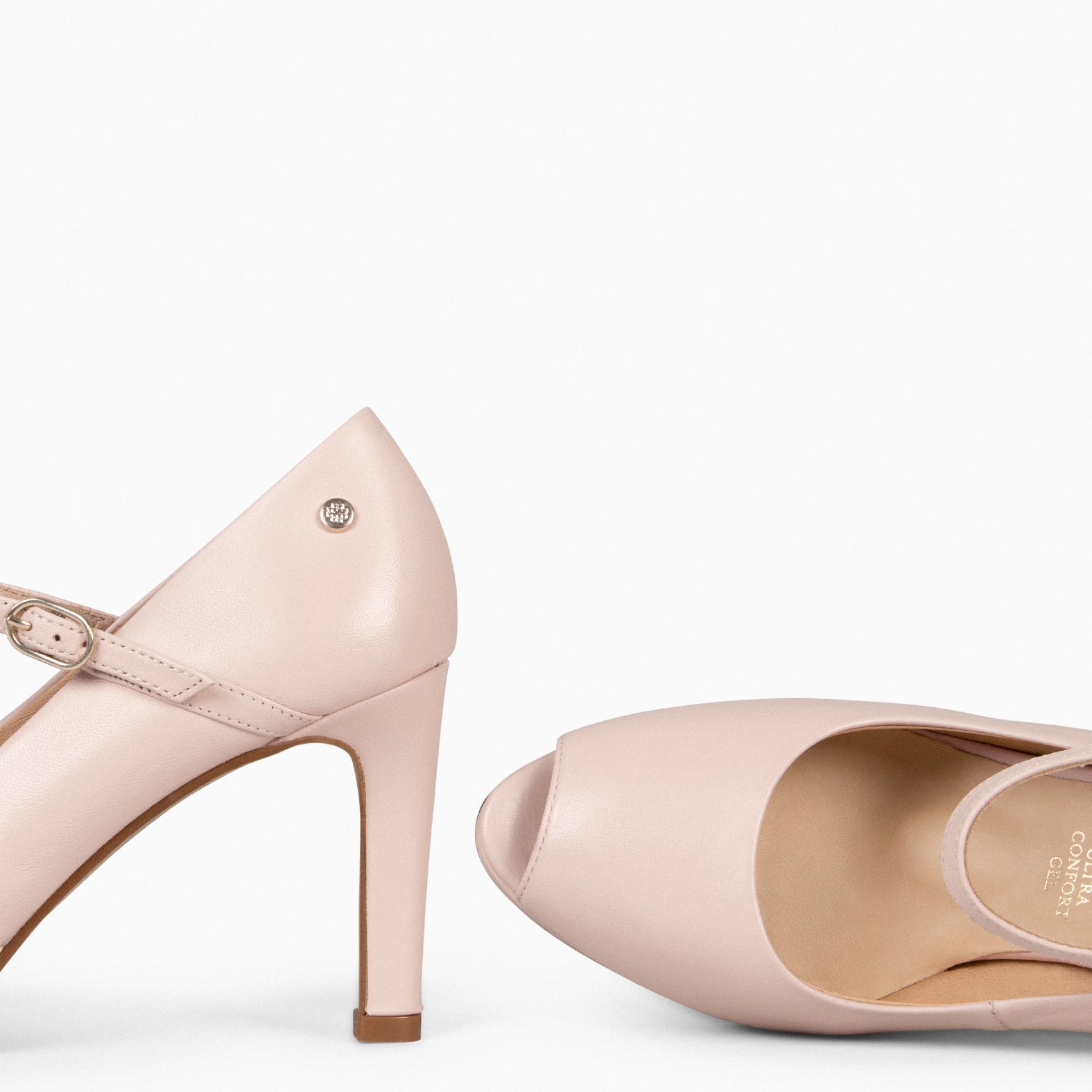 CASSIS - Zapato Peep Toe con correa NUDE - miMaO ®