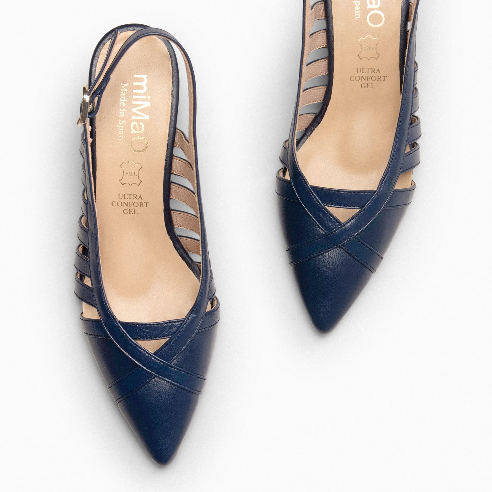 JADE – Slingbacks à talon kitten BLEU MARINE