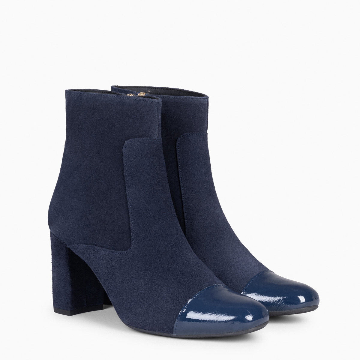 VARENNA - Botín con cremallera para mujer AZUL