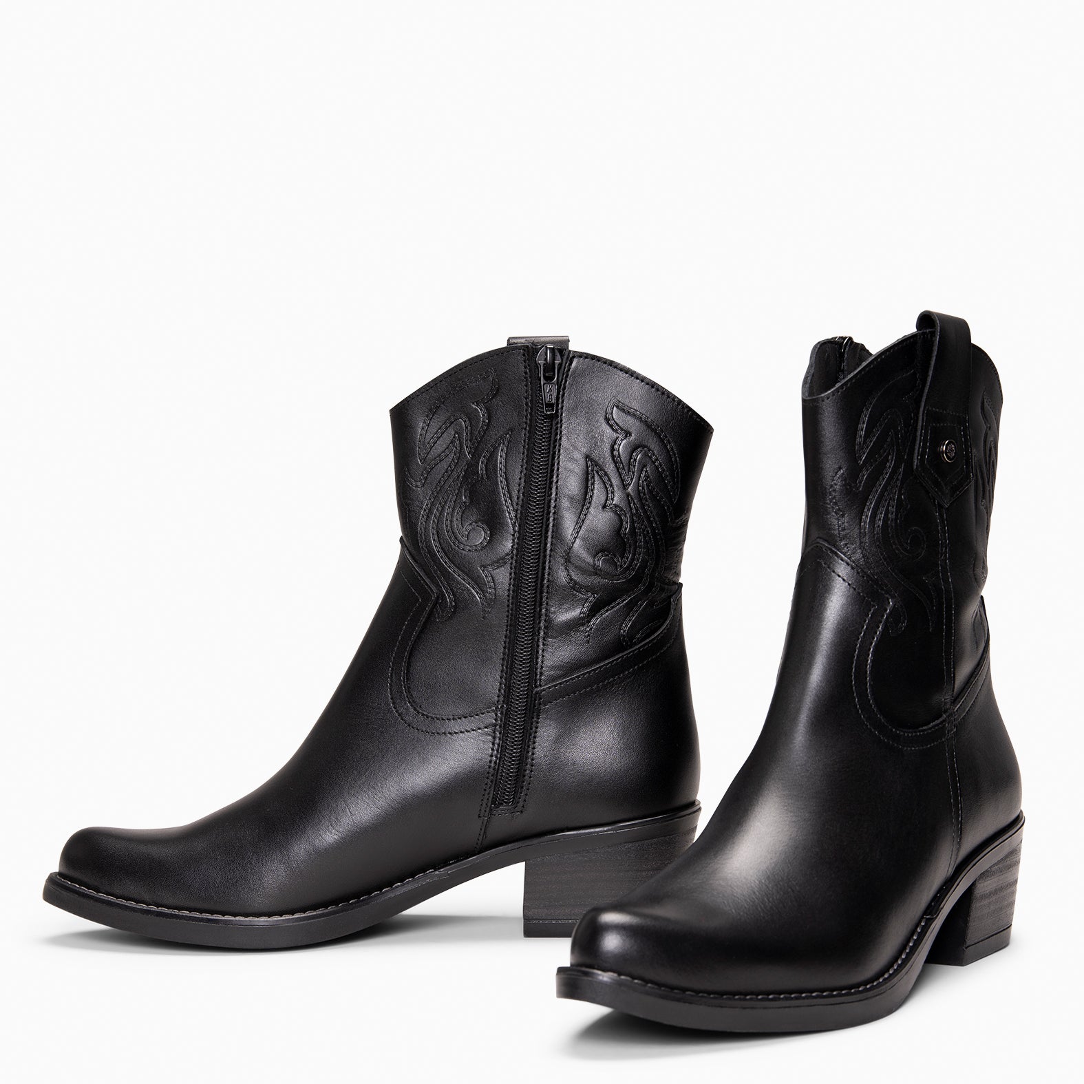 CYRUS - Botines cowboy NEGRO - miMaO ®