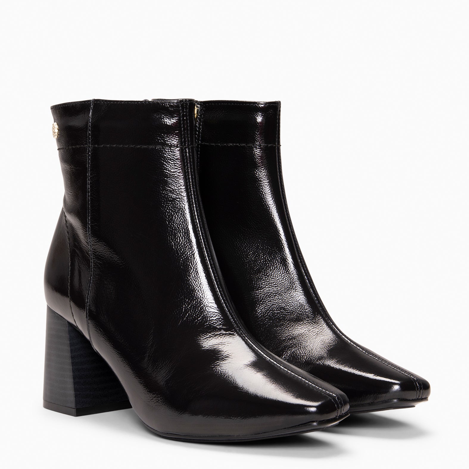 LIPPA - Botines de tacón alto de charol NEGRO - miMaO ®