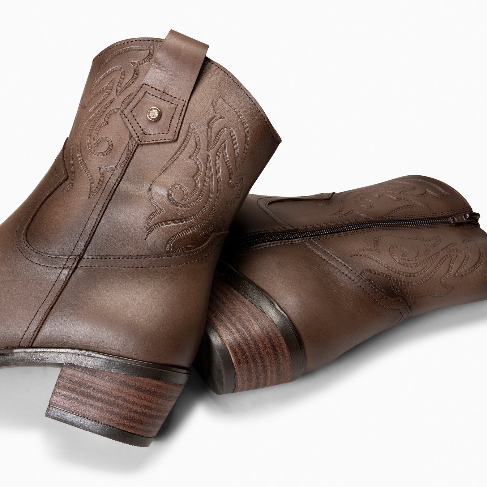 CYRUS - Botines cowboy TAUPE - miMaO ®