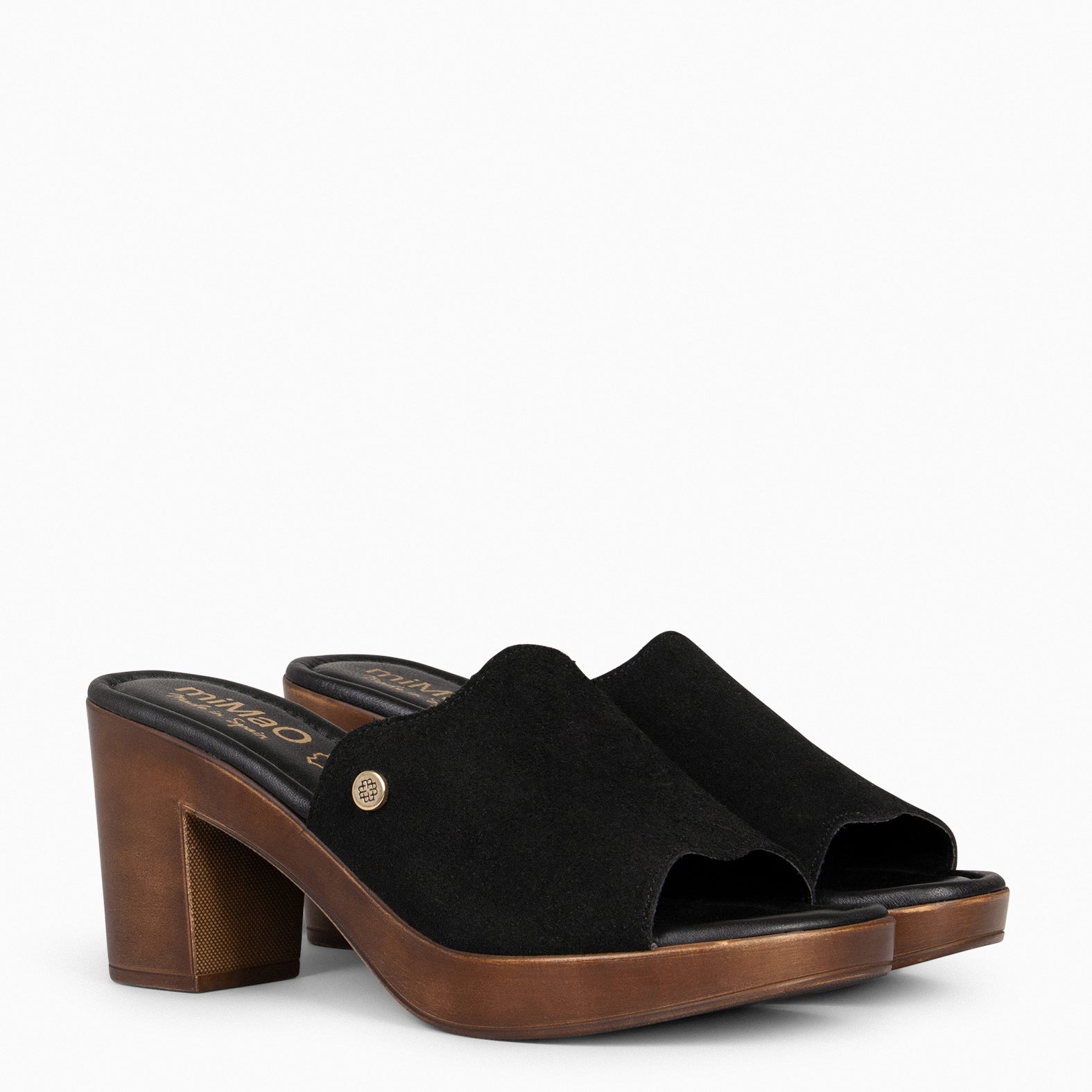 ADELA - Zuecos con tacón NEGRO - miMaO ®