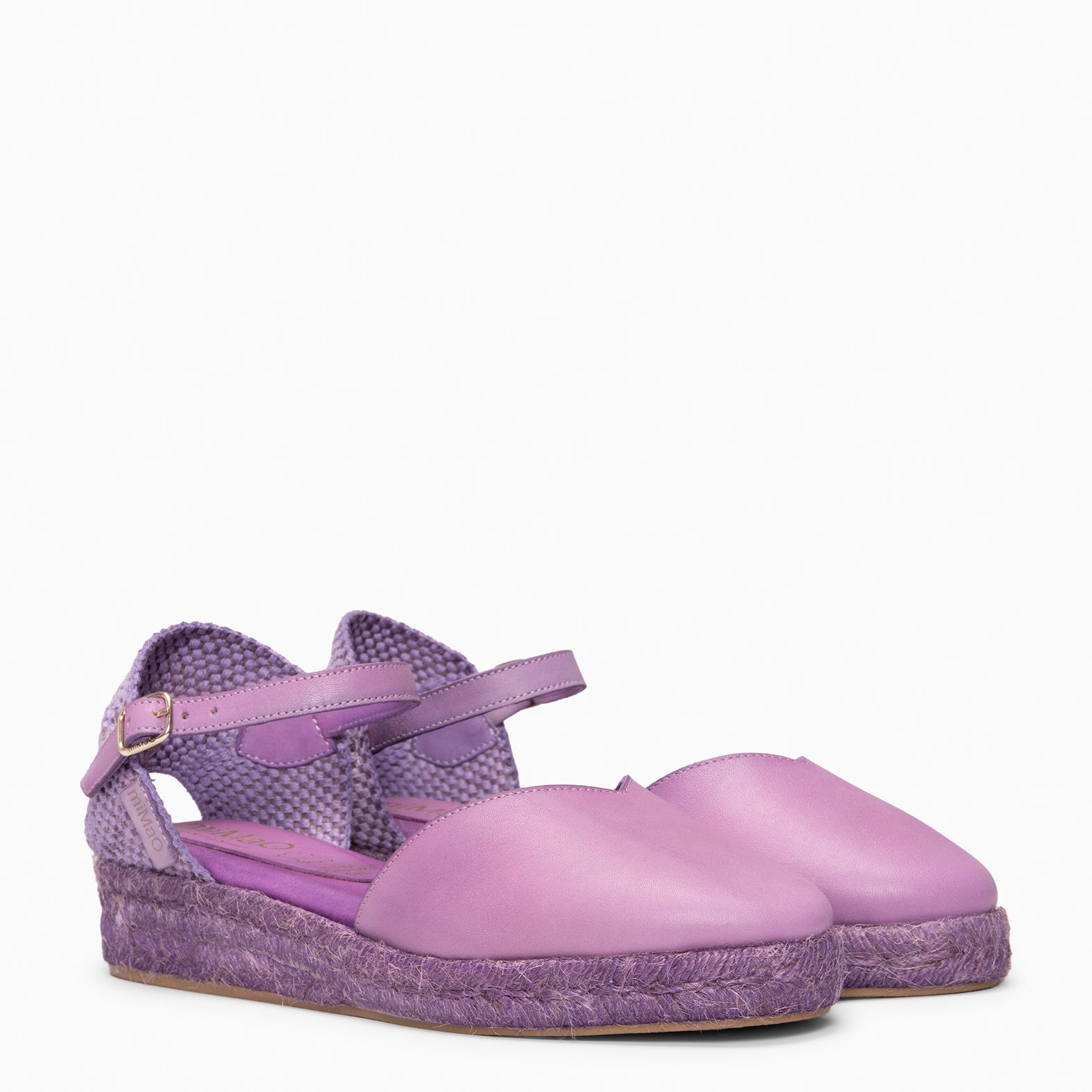 PRAVIA - Cuña de esparto con tintado natural VIOLETA
