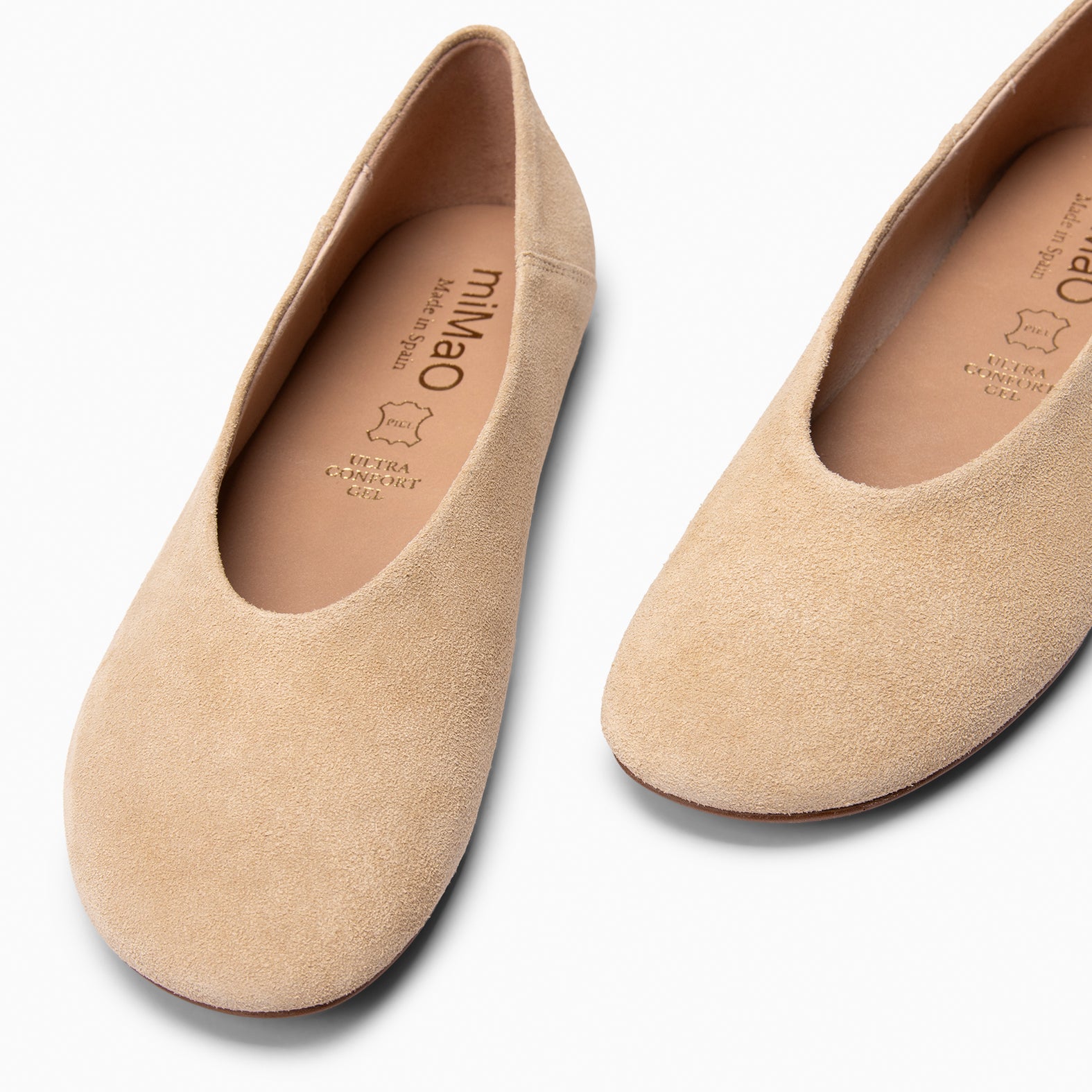 BOREAL - Ballerines pour femme en daim BEIGE