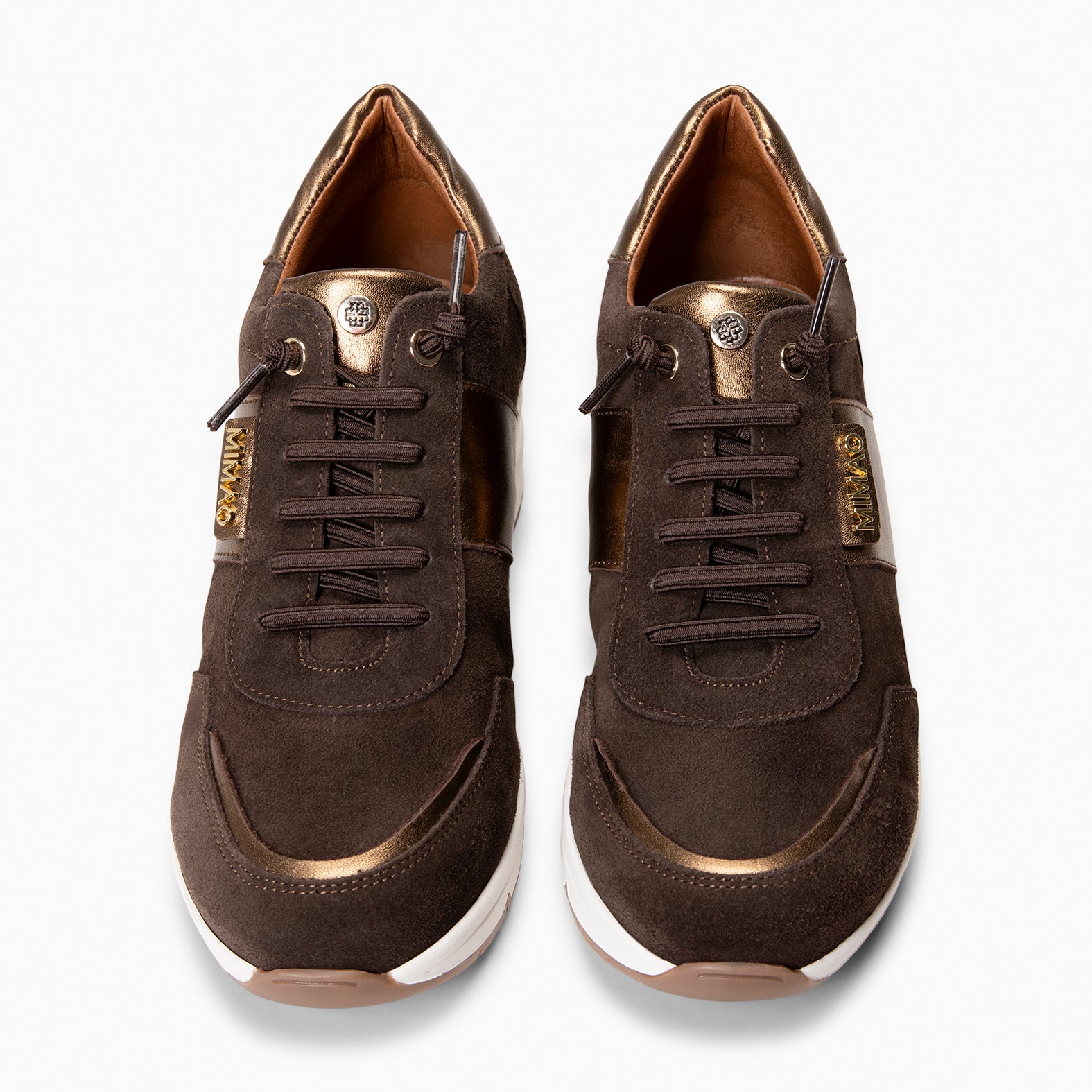 PAU - Zapatillas con cuña MARRON - miMaO ®