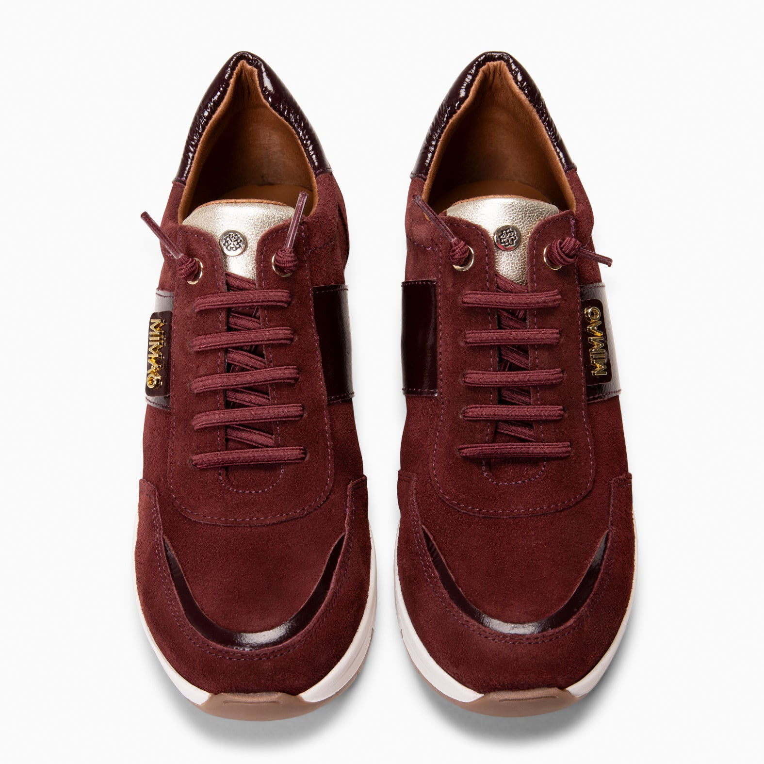 PAU - Zapatillas con cuña BURDEOS - miMaO ®