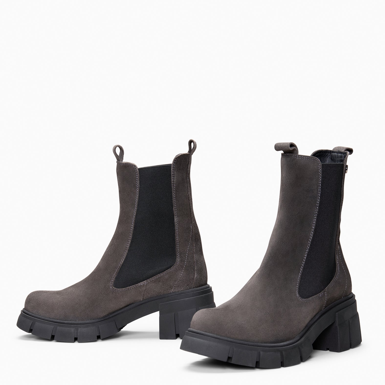 LUCIA - Botines Chelsea con plataforma GRIS - miMaO ®