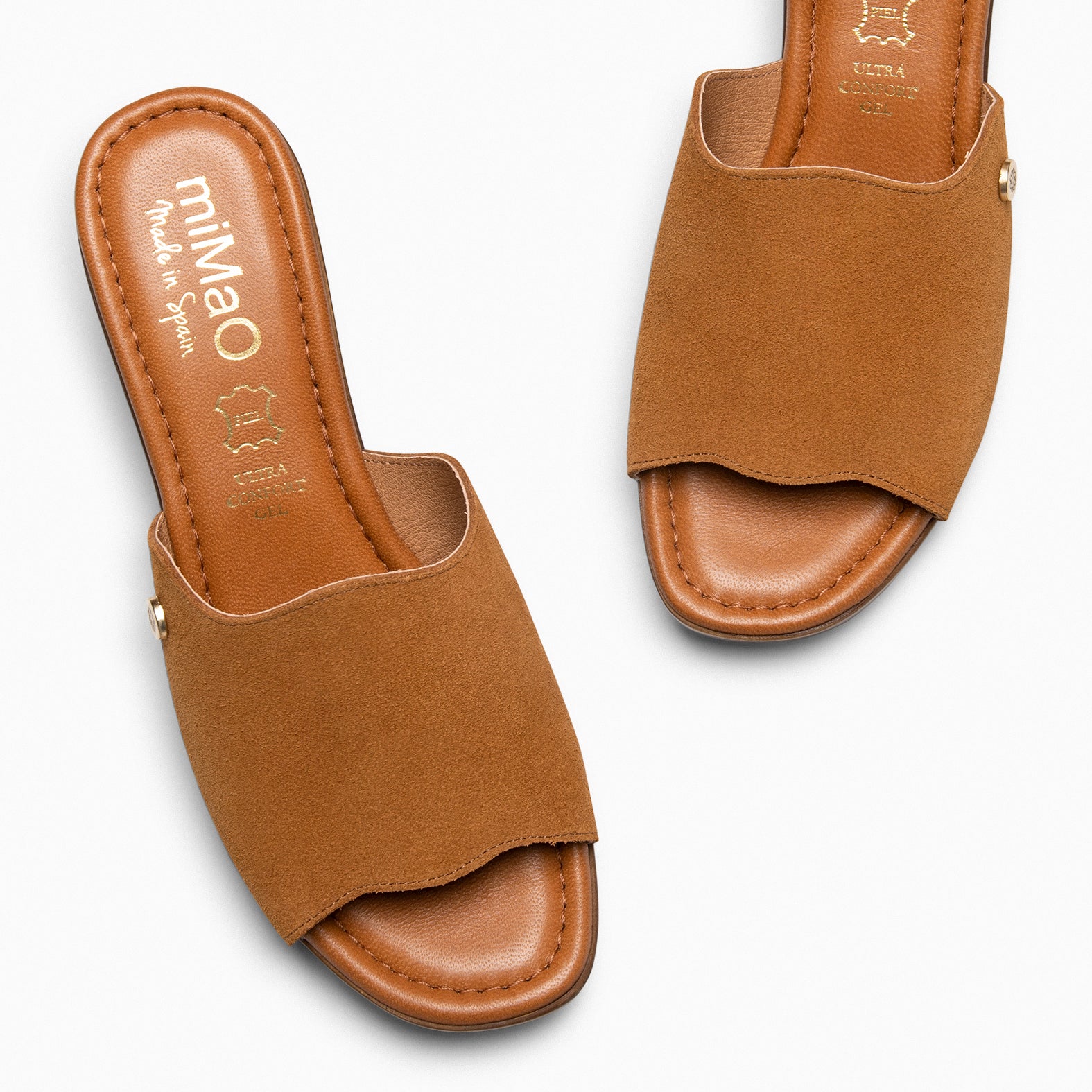 ADELA - Zuecos con tacón CAMEL - miMaO ®