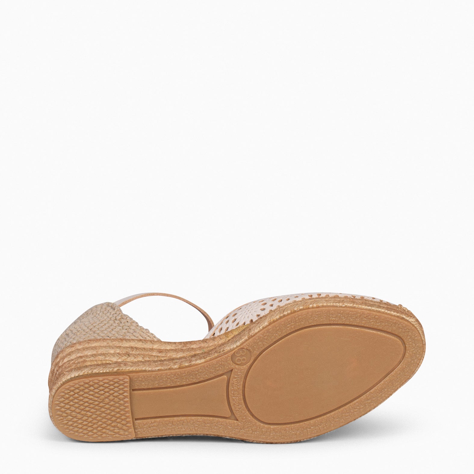 MALDIVAS - Cuñas de Esparto con pala de Napa BEIGE - miMaO ®