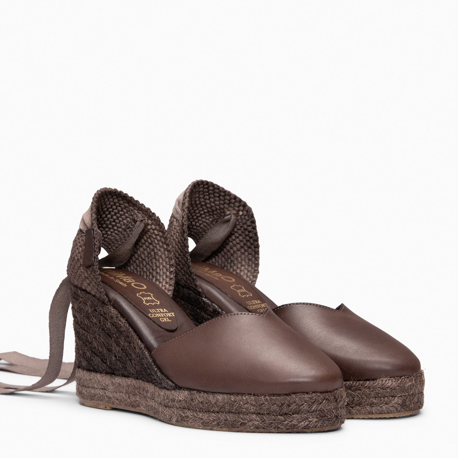 TALAIA - Espadrilles à haut talon MARRON (teinture naturelle par immersion)  