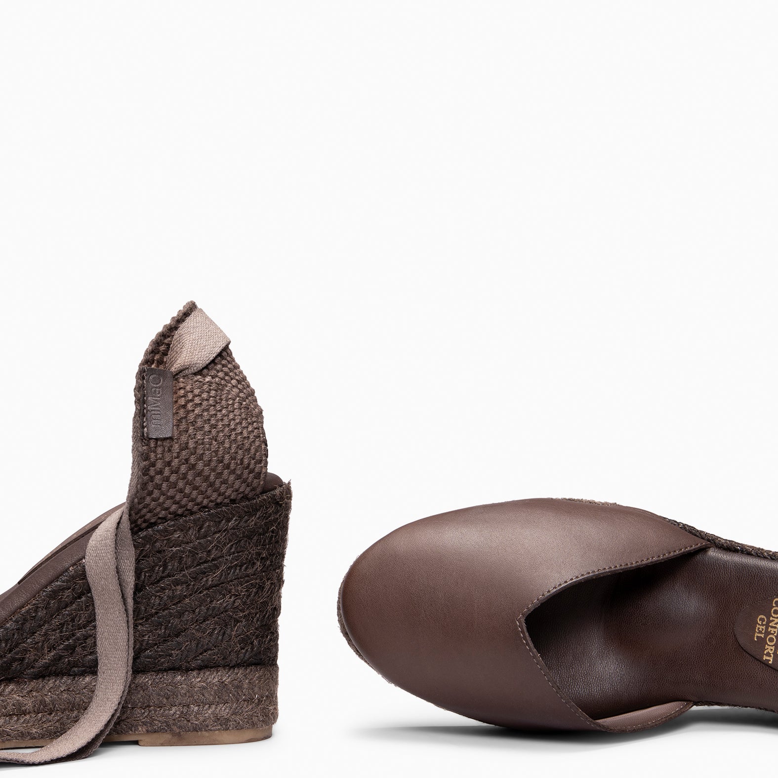 TALAIA - Espadrilles à haut talon MARRON (teinture naturelle par immersion)  