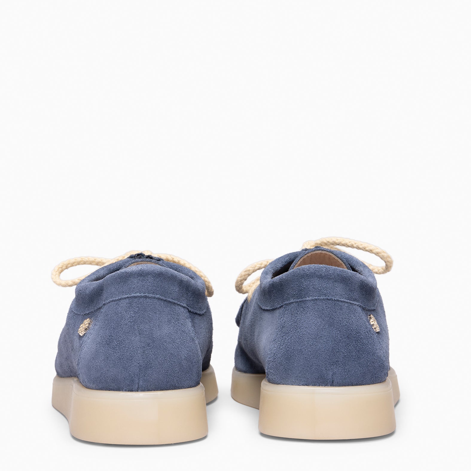 TUPI - Mocassins à lacets avec perles en daim JEANS