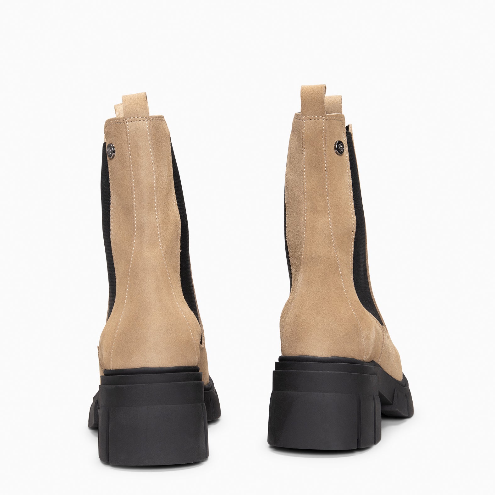 LUCIA - Botines Chelsea con plataforma BEIGE - miMaO ®