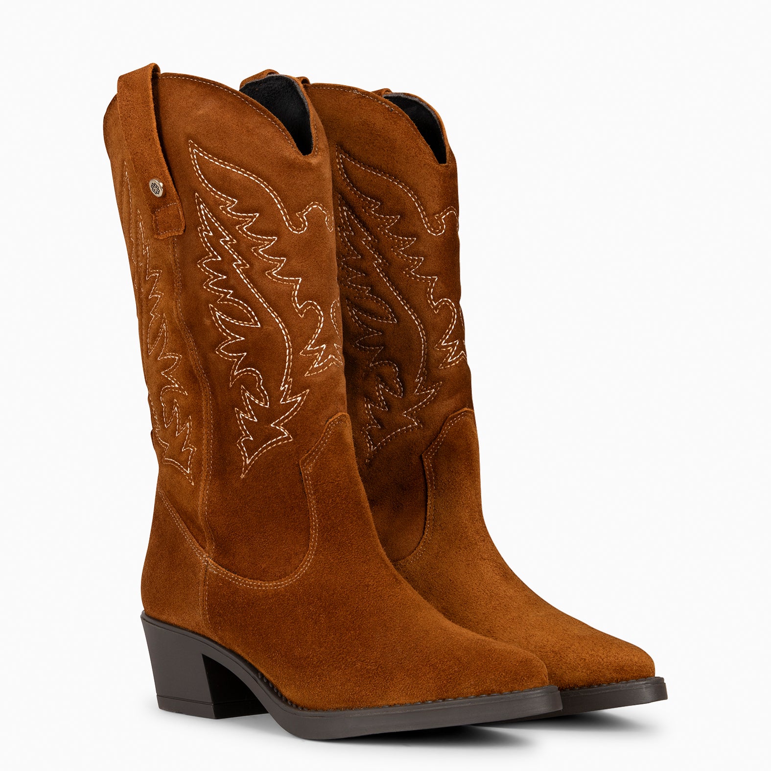 UTAH - Botas Cowboy bordado COÑAC