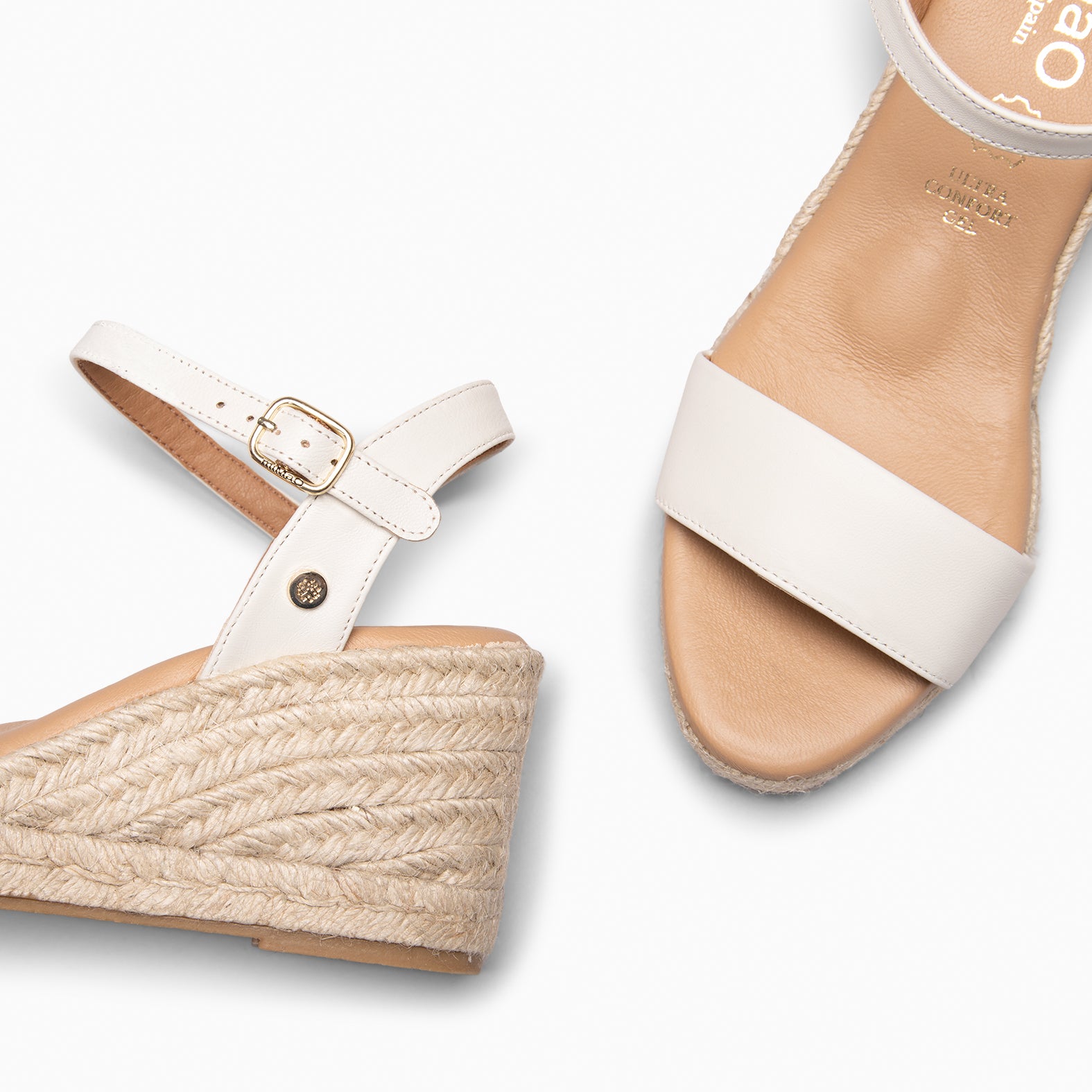 ADRA - WHITE Espadrilles open toe 
