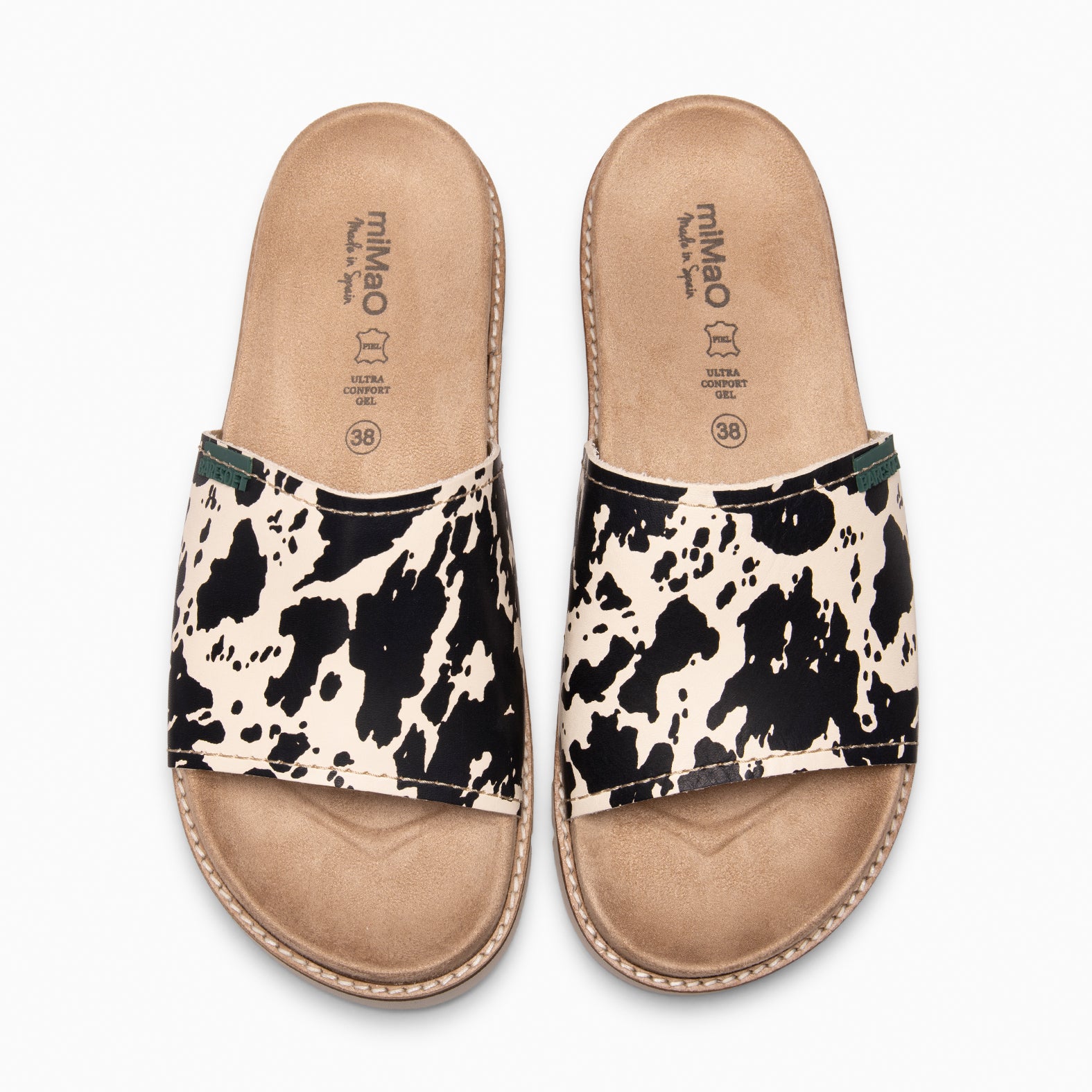 CUBA- COW PRINT Baresoft slide sandals