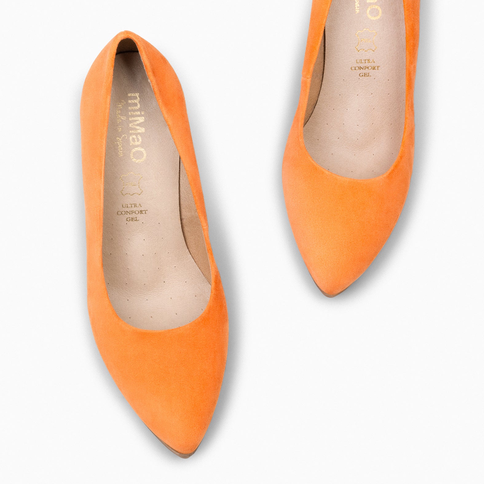URBAN – Zapatos de tacón alto de ante NARANJA - miMaO ®