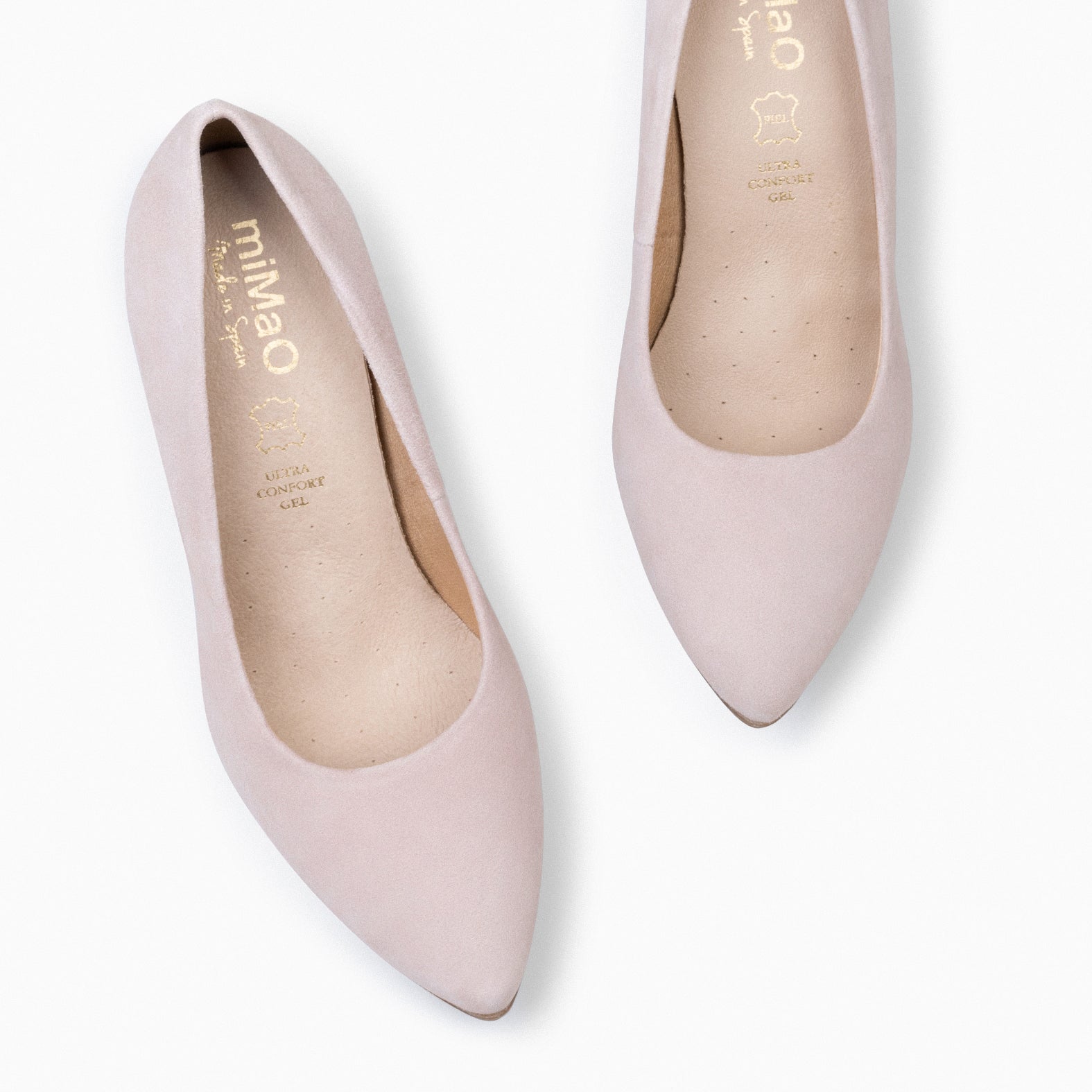 URBAN – Zapatos de tacón alto de ante Rosa Claro - miMaO ®