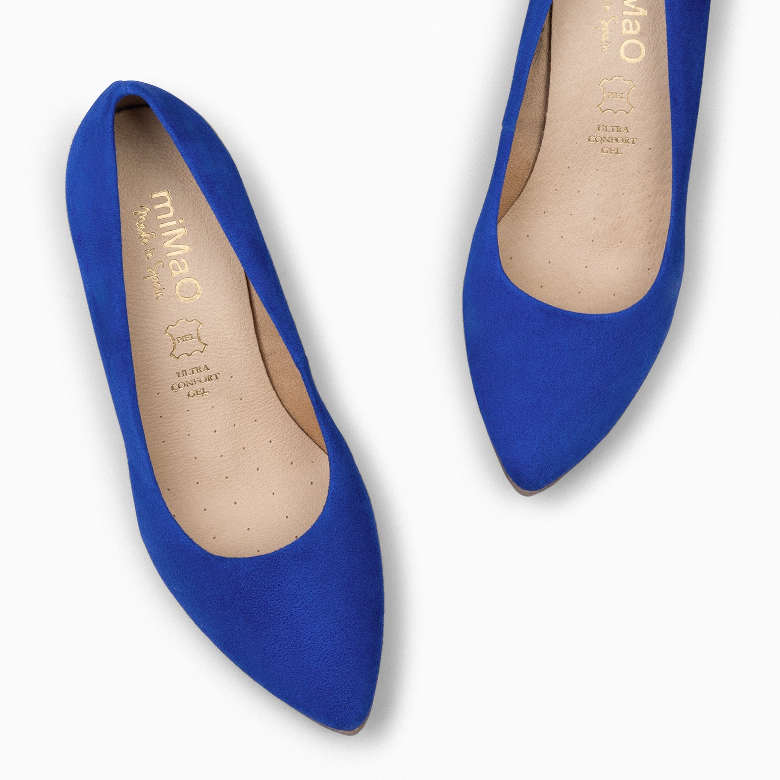 URBAN – Zapatos de tacón alto de ante AZUL ELÉCTRICO - miMaO ®