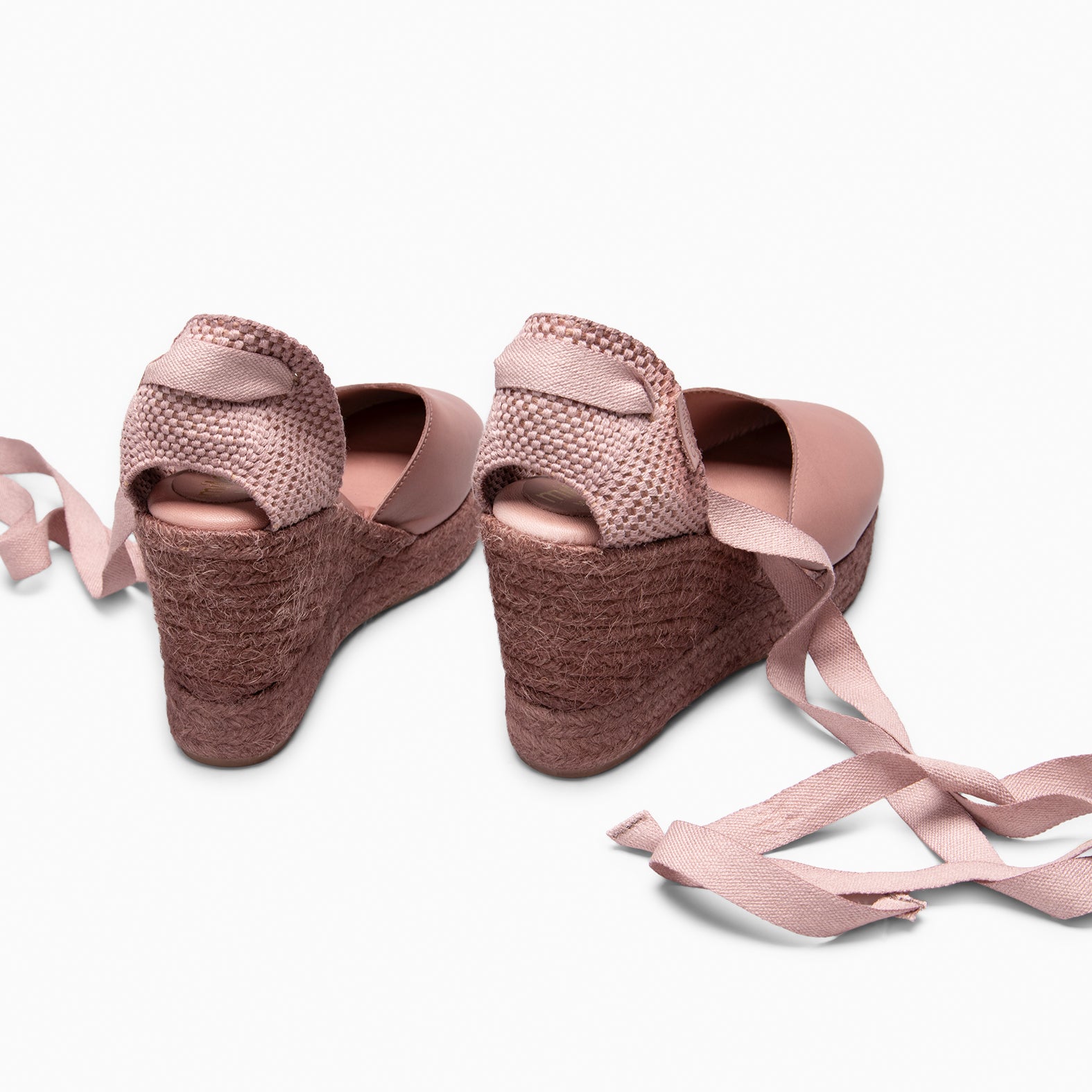 TALAIA - Cuñas de esparto con tintado natural ROSA CLARO