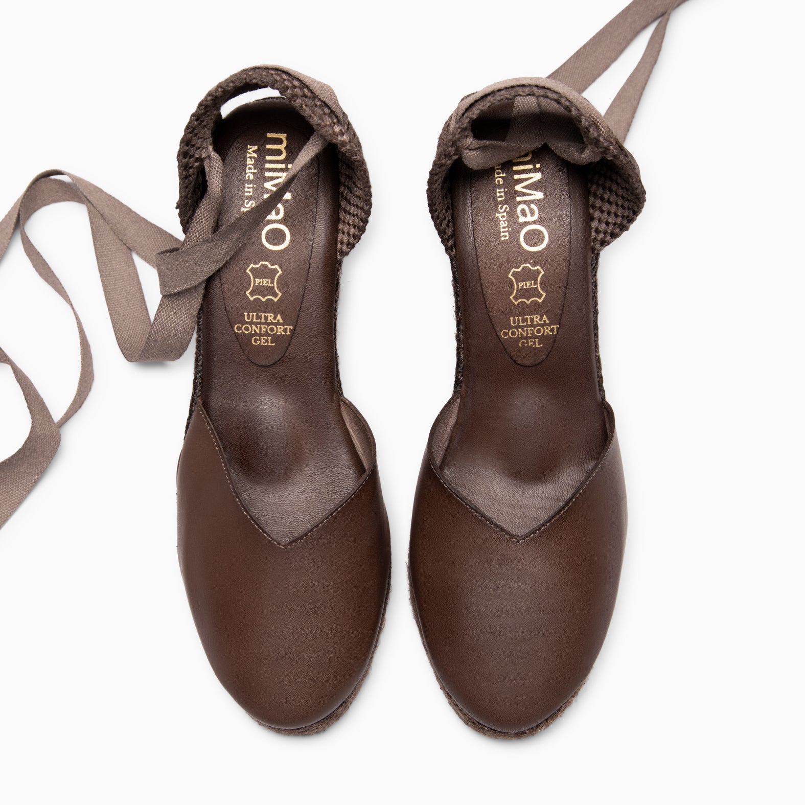 TALAIA - Espadrilles à haut talon MARRON (teinture naturelle par immersion)  