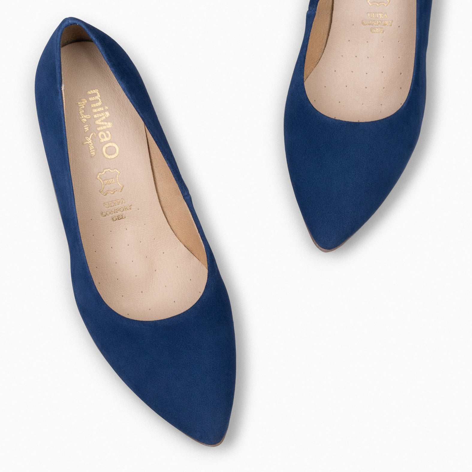 URBAN S - NAVY SUEDE MID-HEELED SHOES