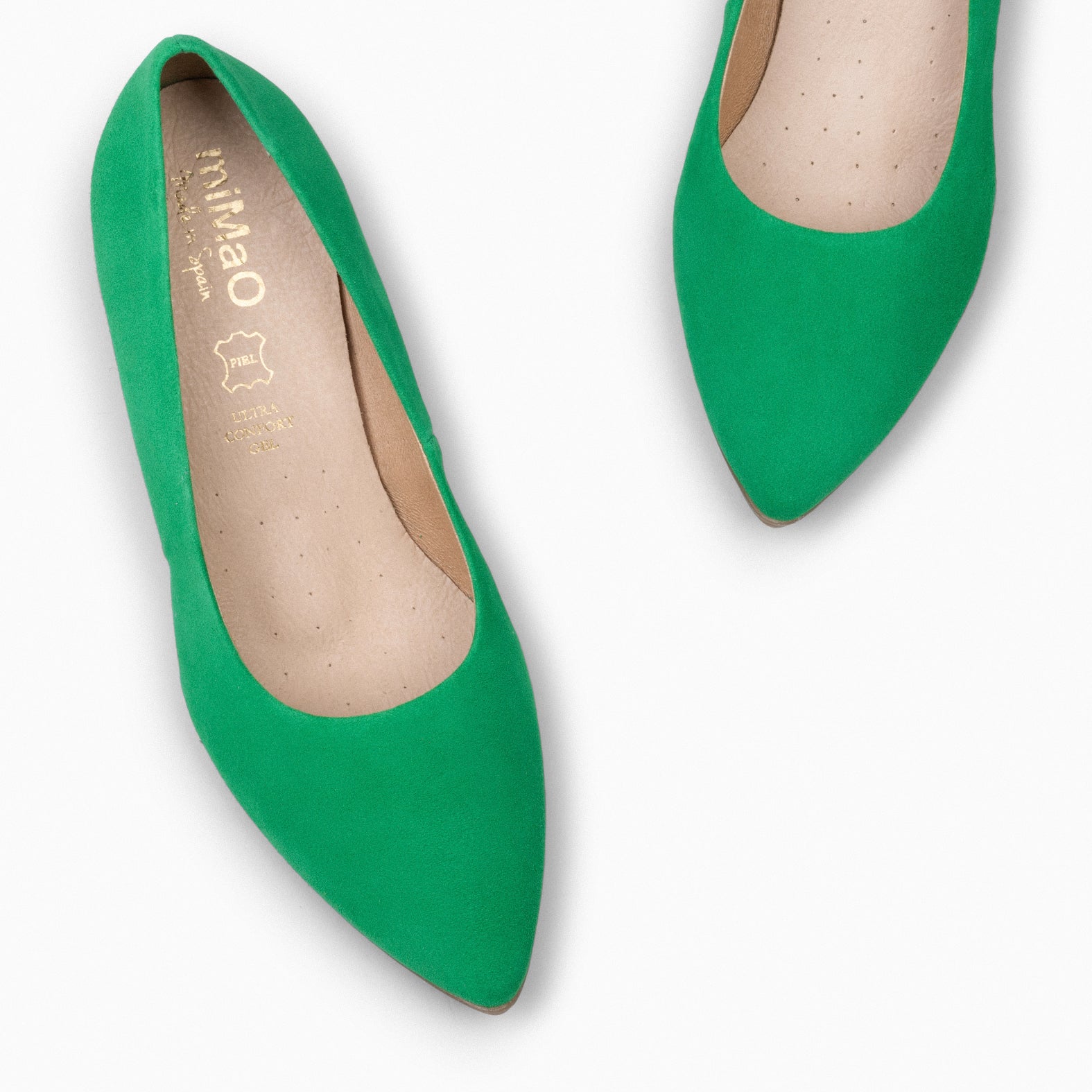 URBAN S - Zapato de tacón medio de ante VERDE - miMaO ®