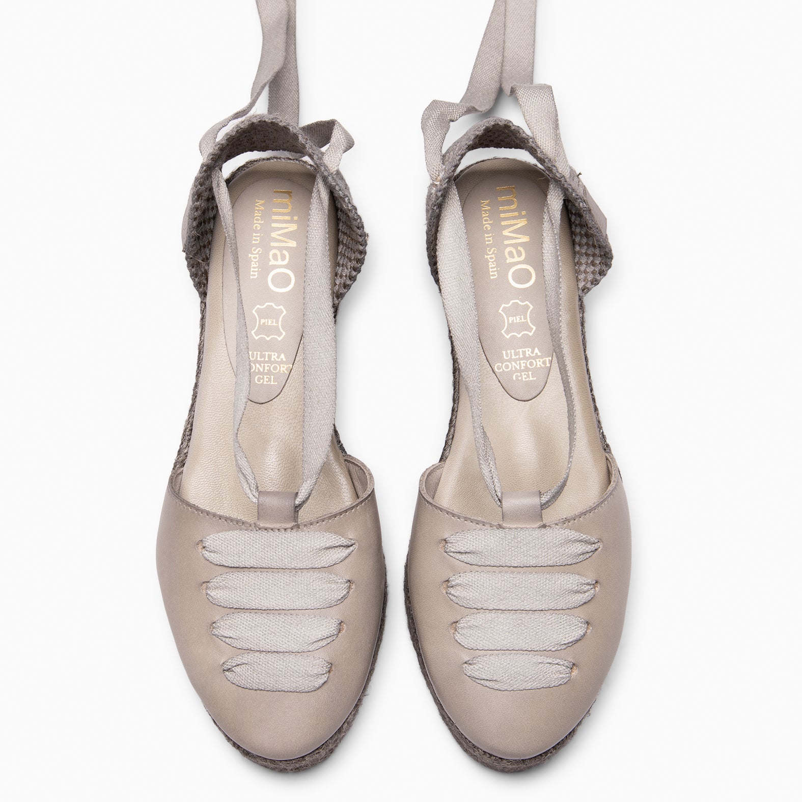 NOJA - Cuñas de esparto con tintado natural TAUPE